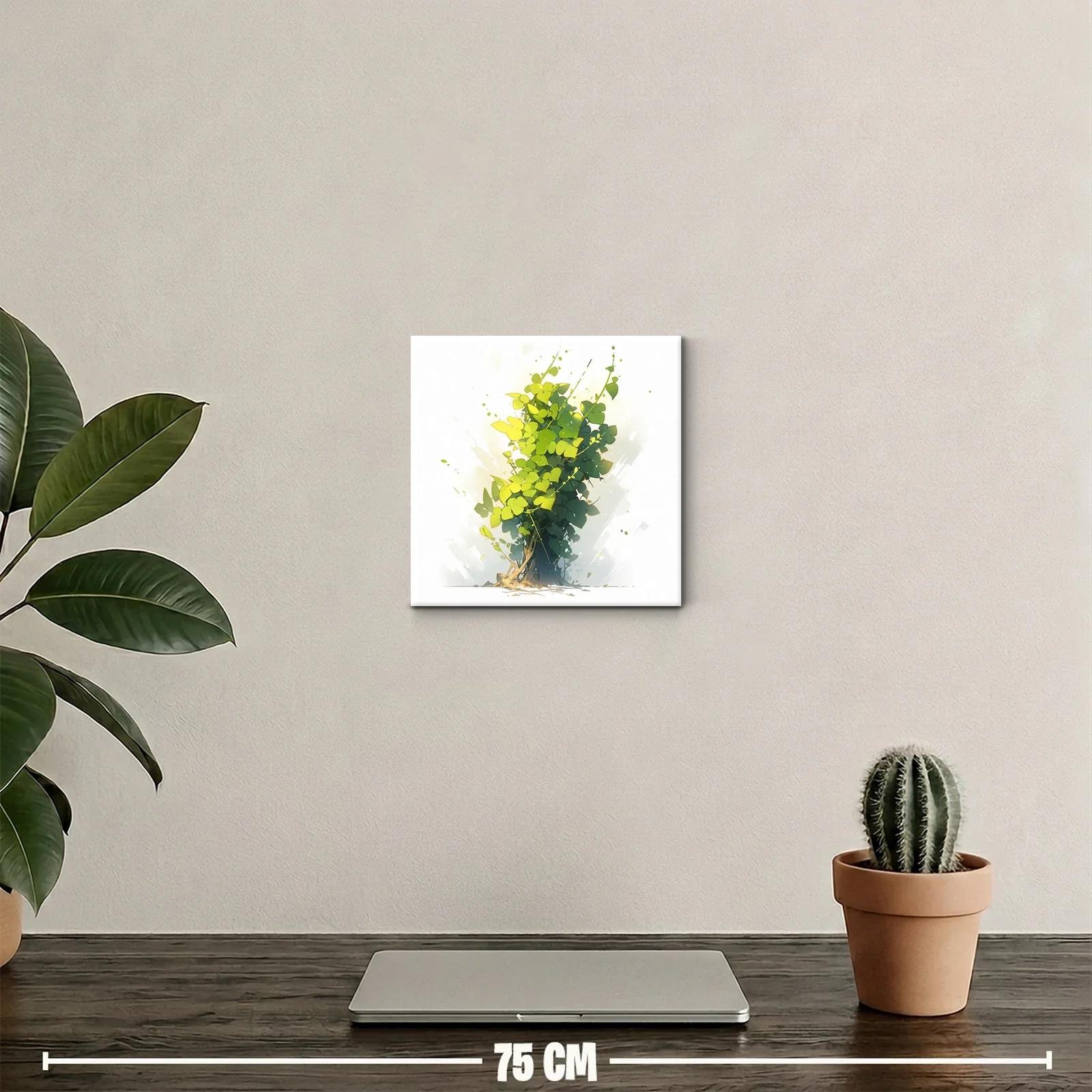 Cuadro decorativo de planta verde vibrante y naturaleza fresca — miniatura 2