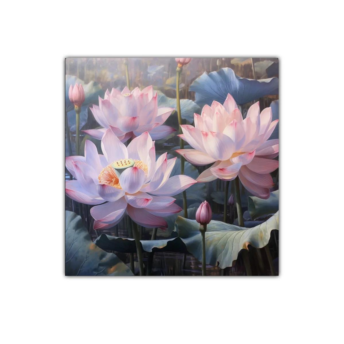 Elegancia natural de flores de loto en tonos suaves — imagen principal