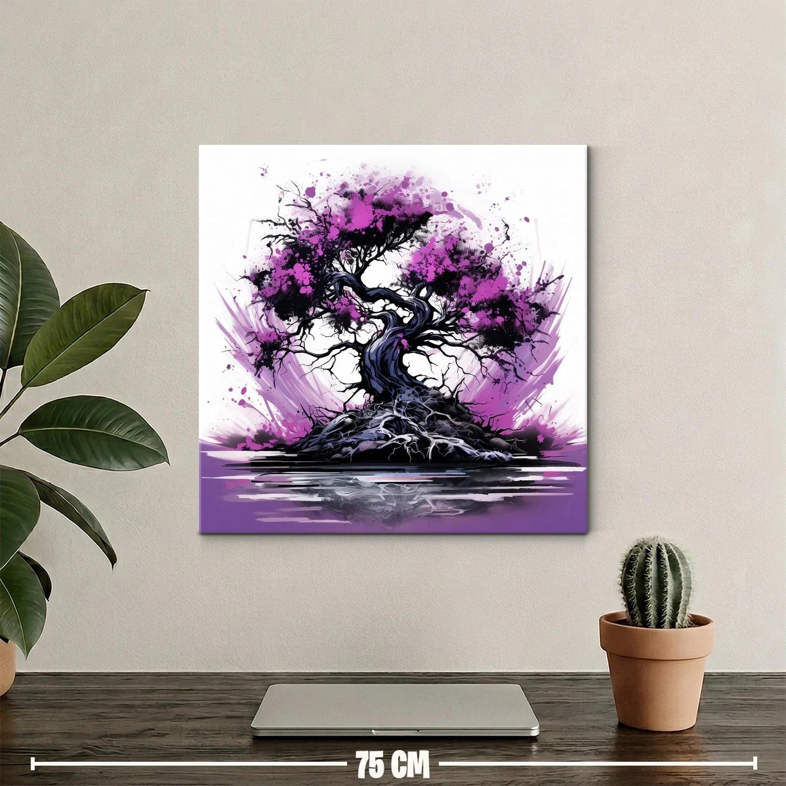 Árbol mágico en tonos morados y negros vibrantes — miniatura 2