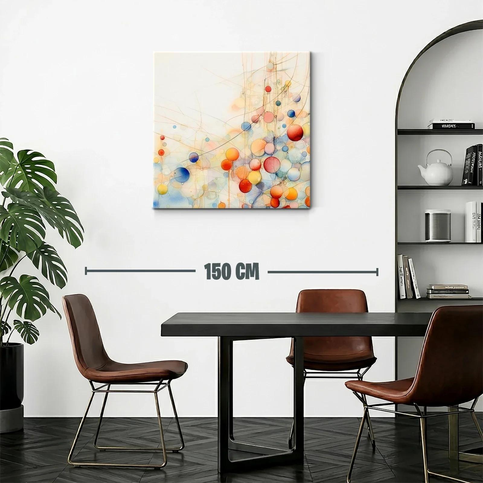 Composición abstracta de esferas en tonos cálidos y fríos — miniatura 2