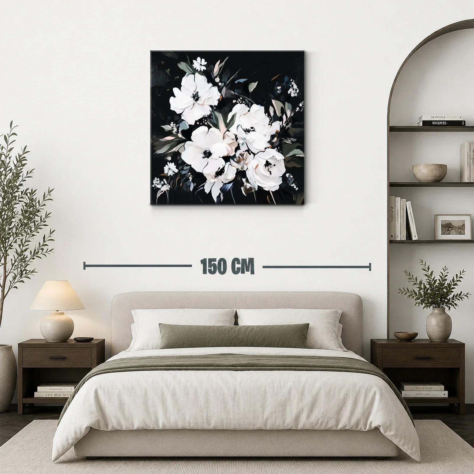 Elegancia floral en tonos blanco y negro — miniatura 3