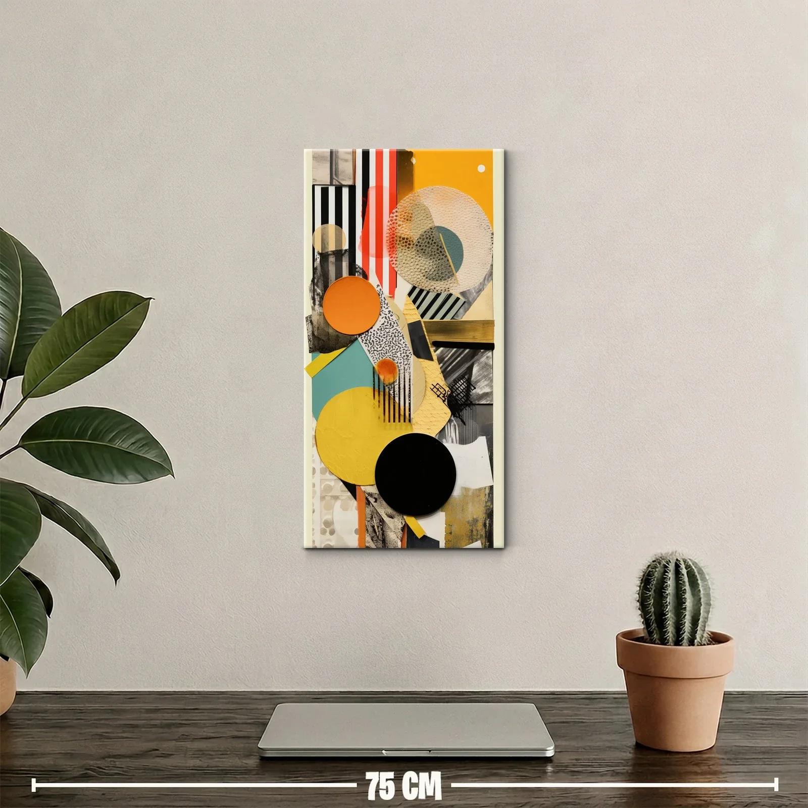 Cuadro composición geométrica abstracta con círculos grandes — miniatura 2