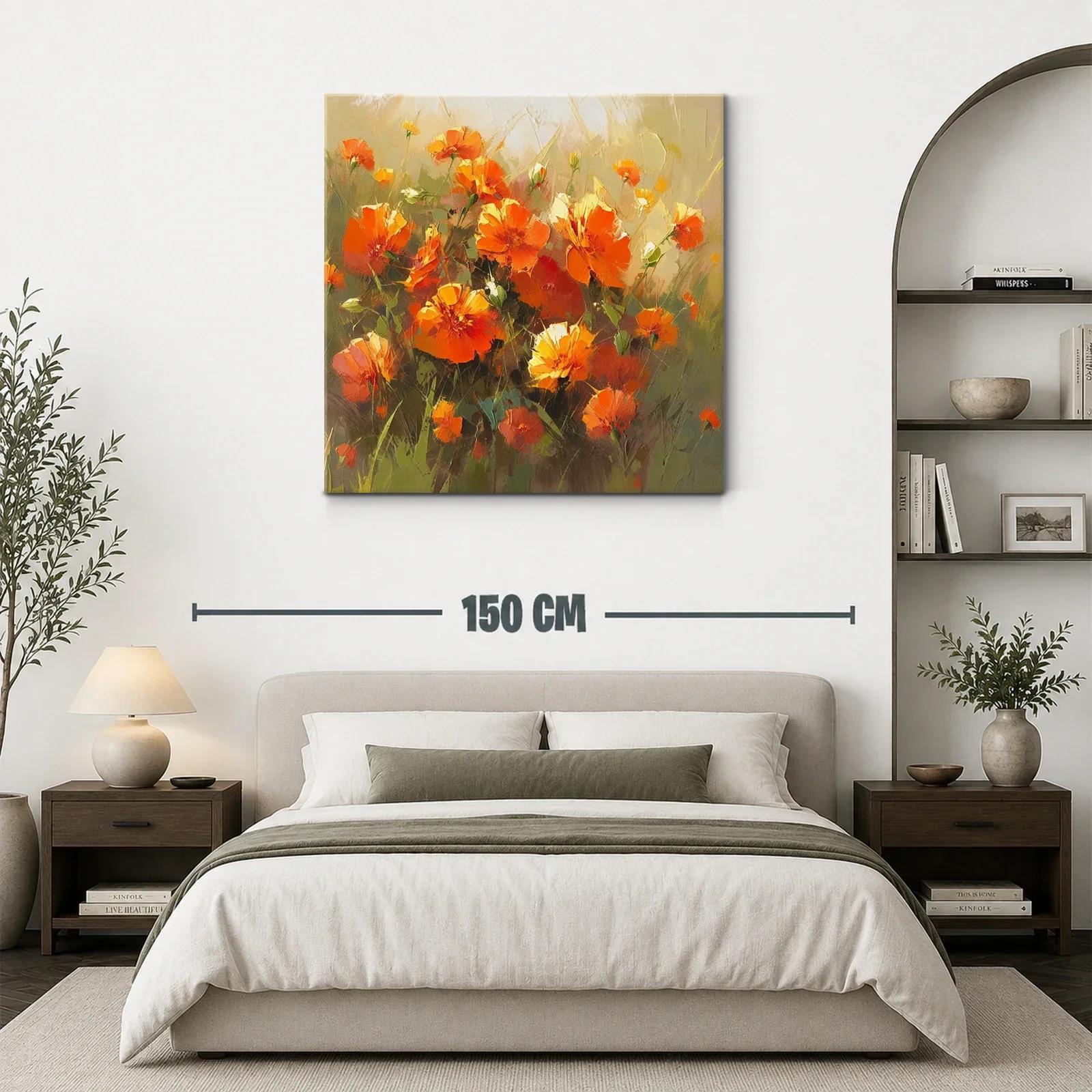 Ramo vibrante de flores en tonos anaranjados cálidos — miniatura 3