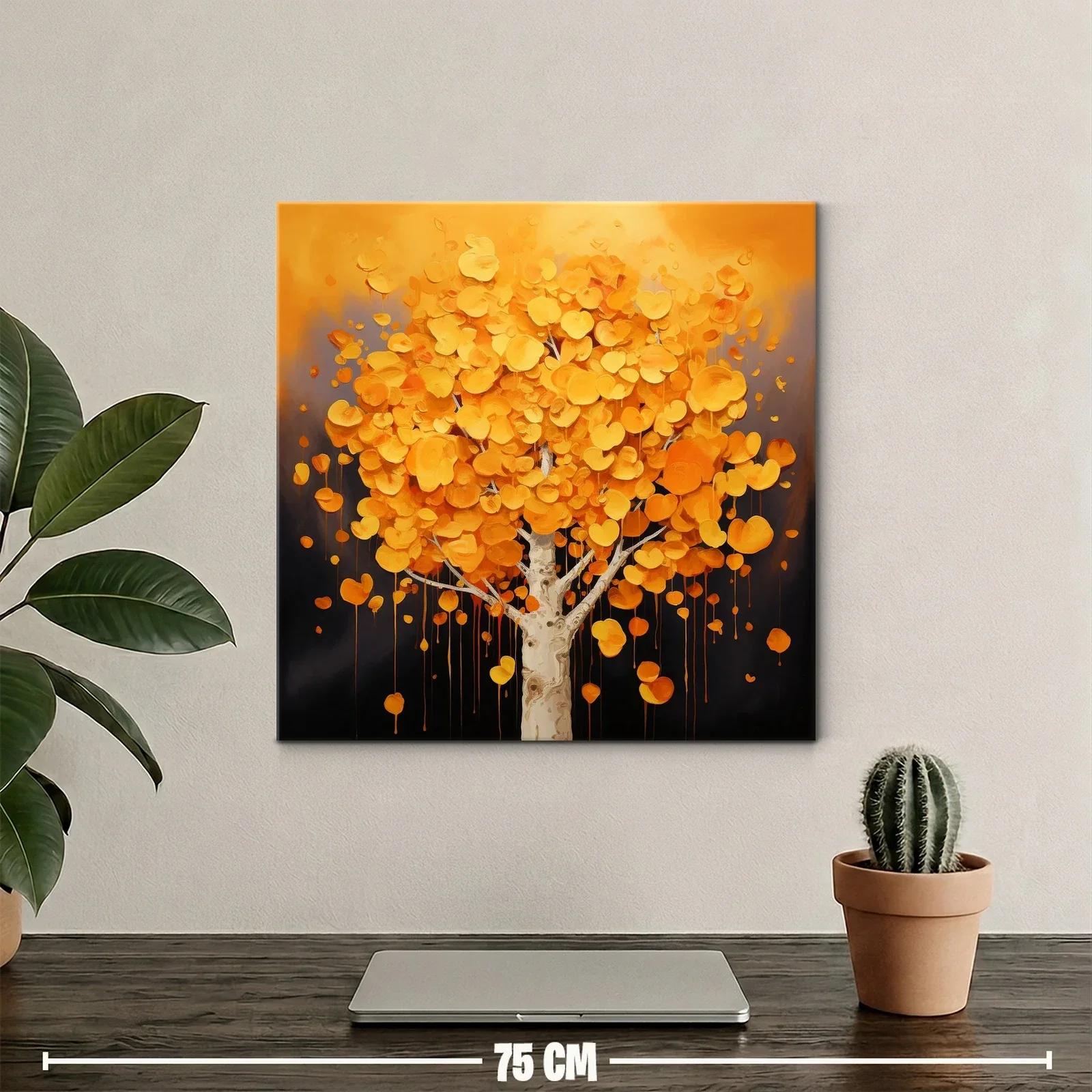 Árbol otoñal con hojas en tonos cálidos y vibrantes — miniatura 2