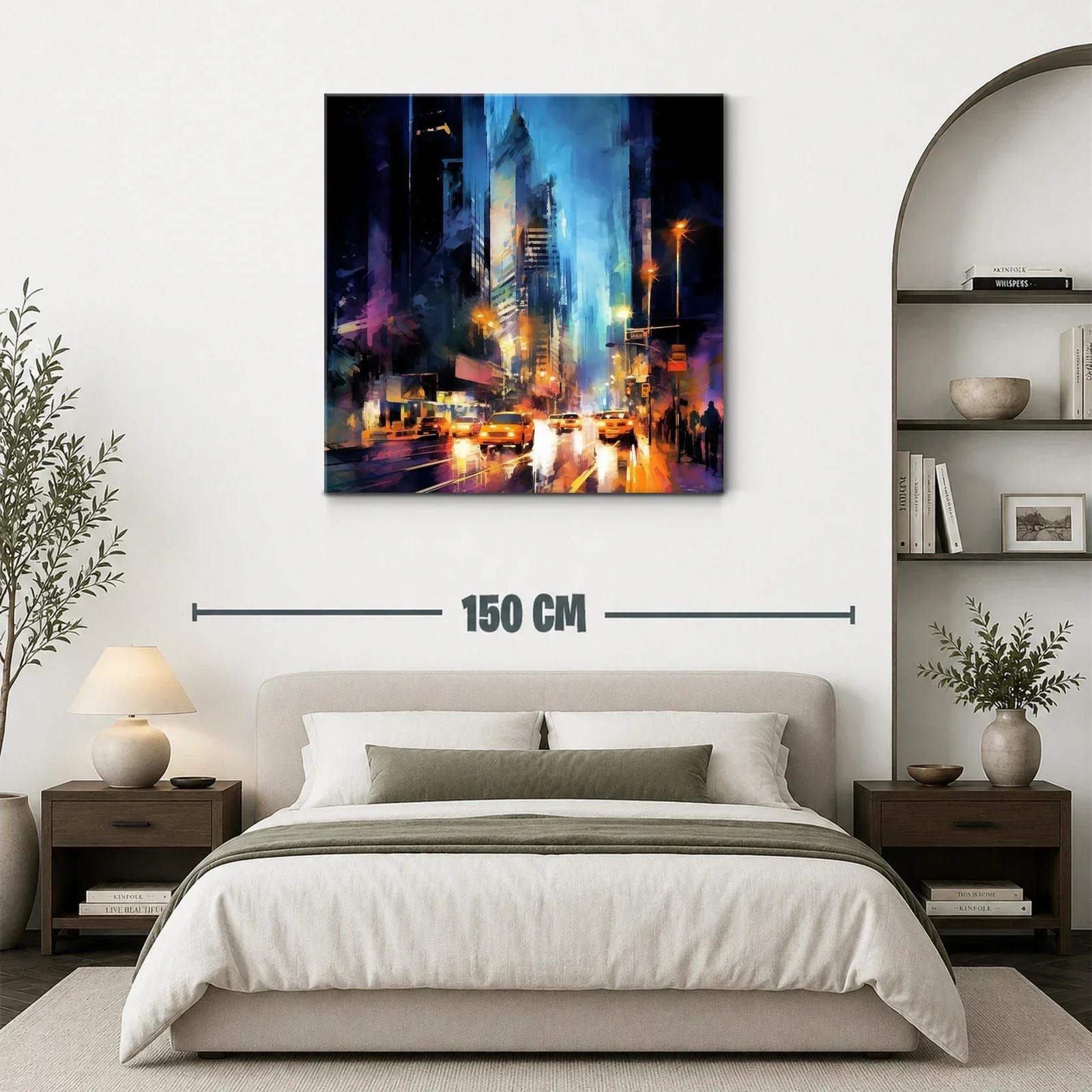 Atardecer vibrante en ciudad con luces y movimiento nocturno — miniatura 3