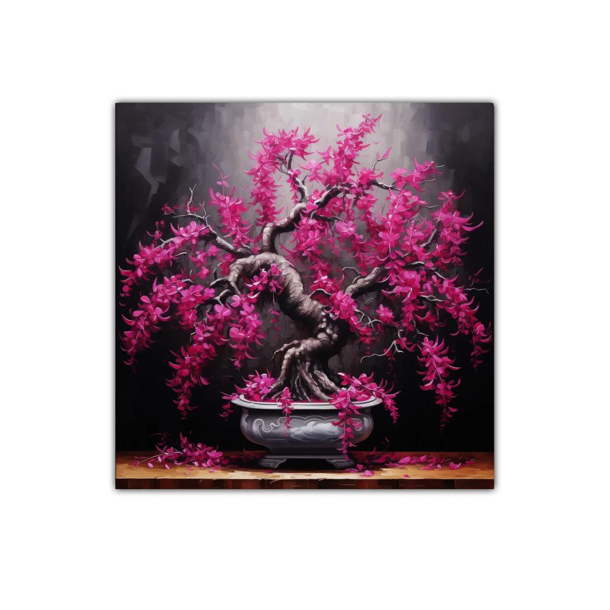 Armonía floral en bonsái con vibrantes tonos fucsia — miniatura 1