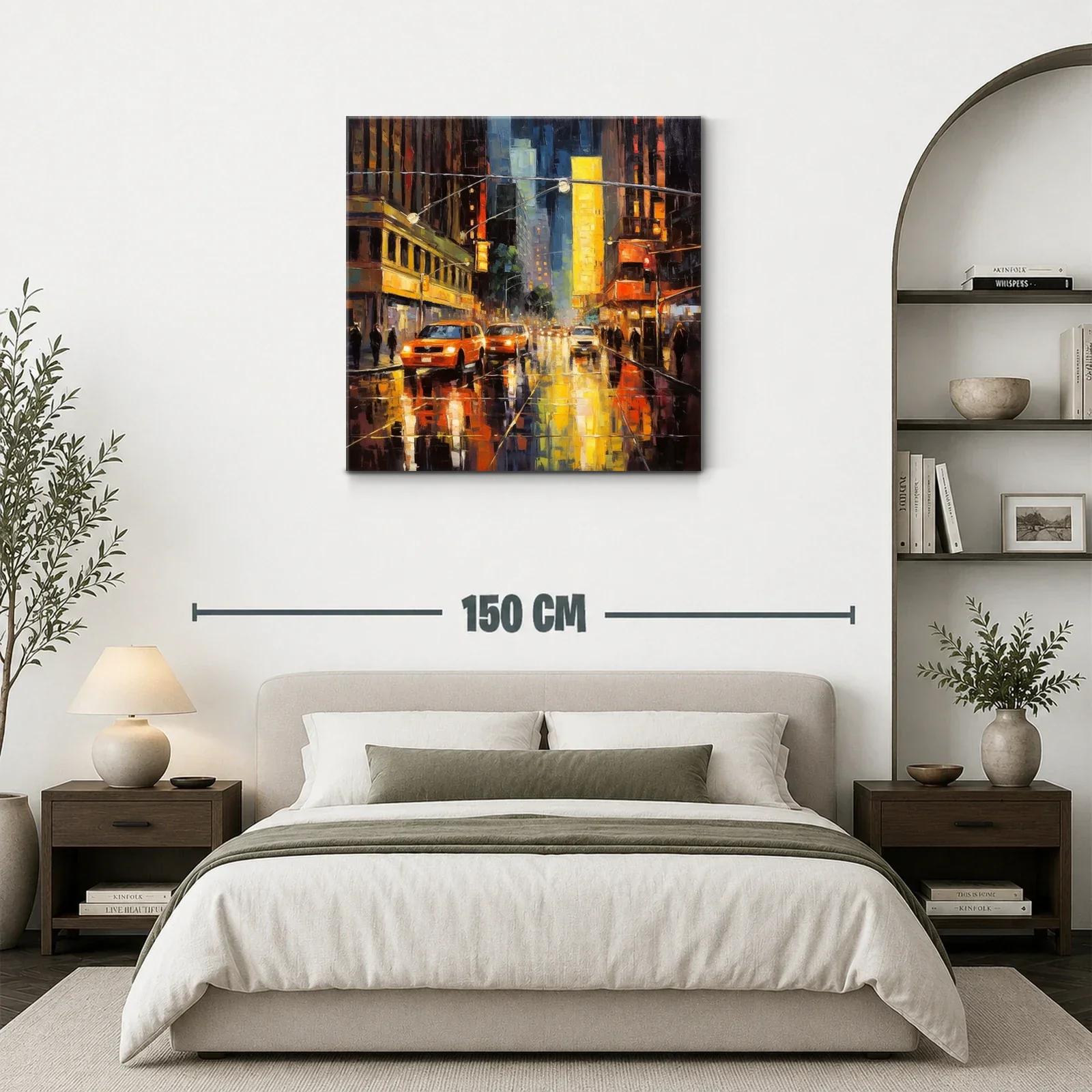 Atardecer urbano con reflejos vibrantes en ciudad nocturna — miniatura 3