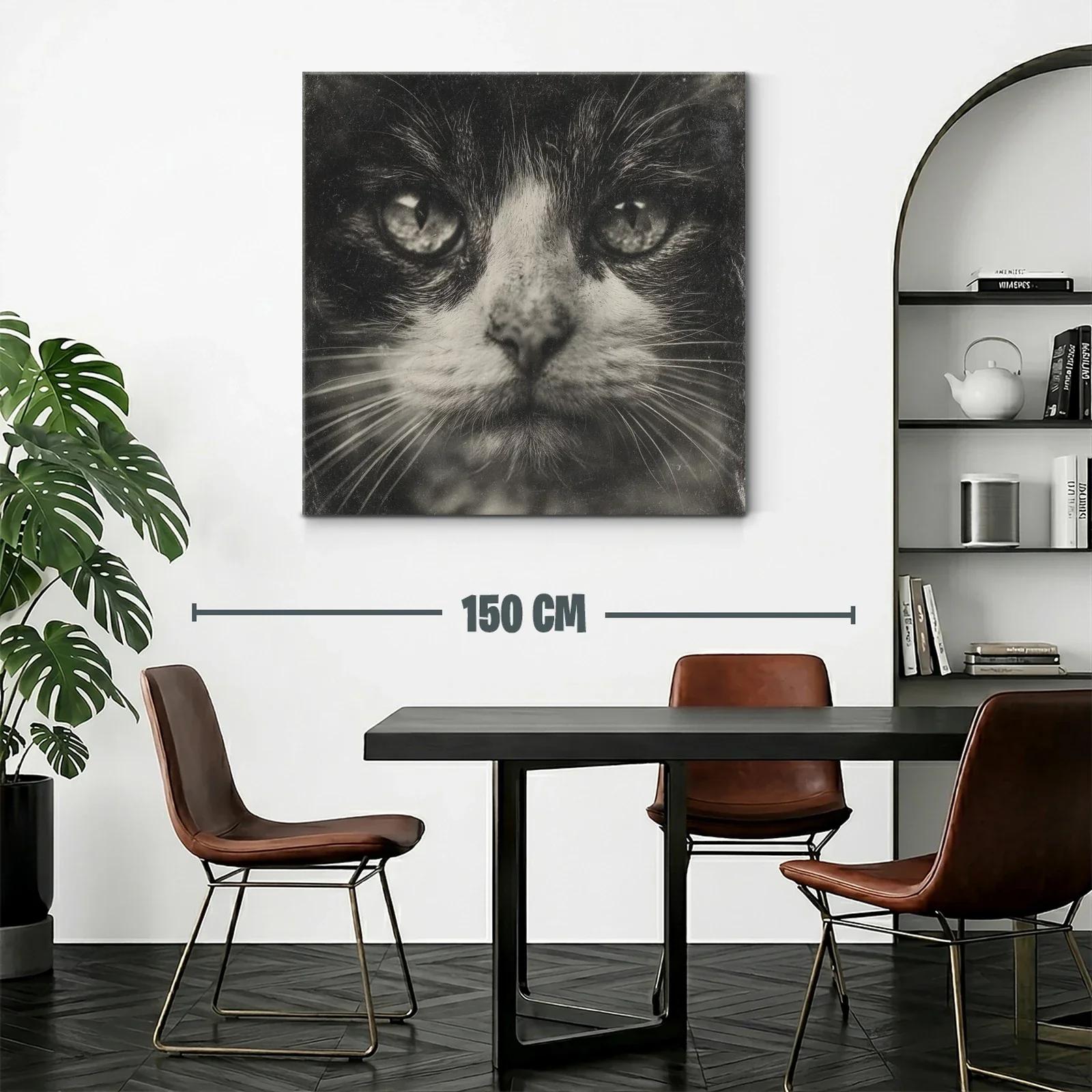 Impactante retrato de gato en tonos monocromáticos — miniatura 2