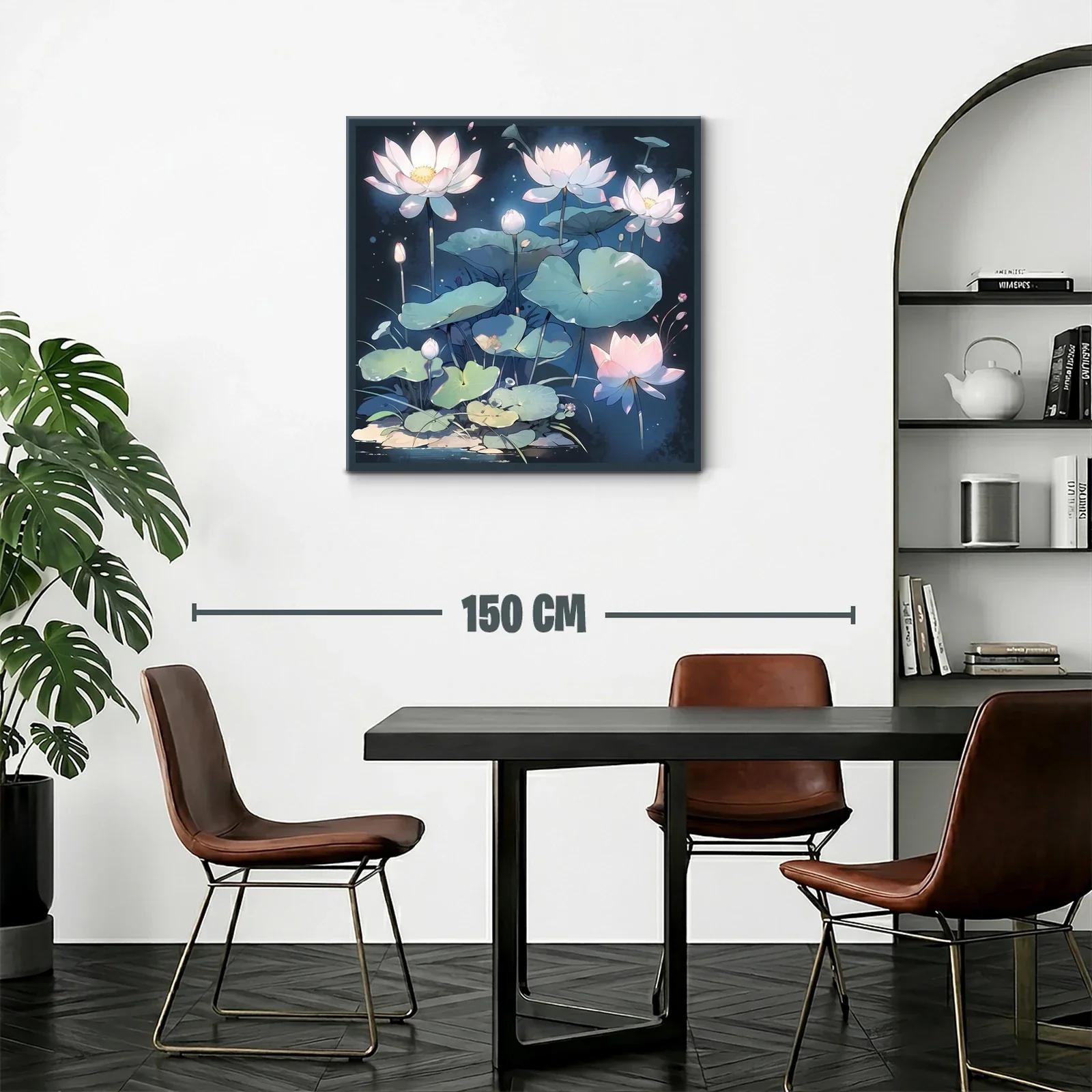 Delicadas flores de loto iluminadas en tonos suaves — miniatura 2