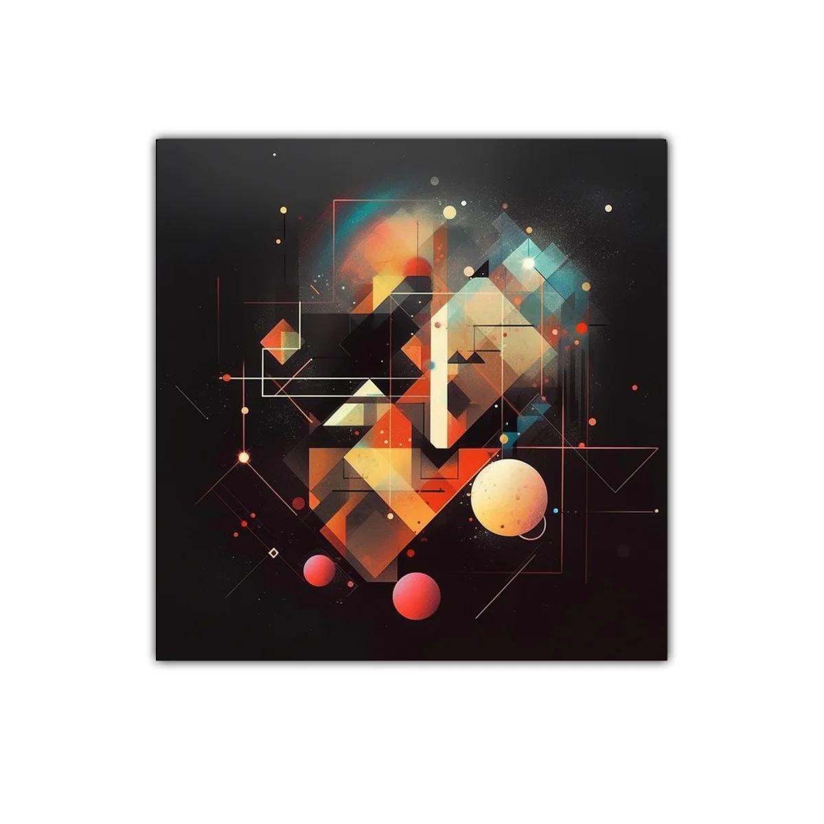 Composición abstracta con formas geométricas y colores cálidos — miniatura 1