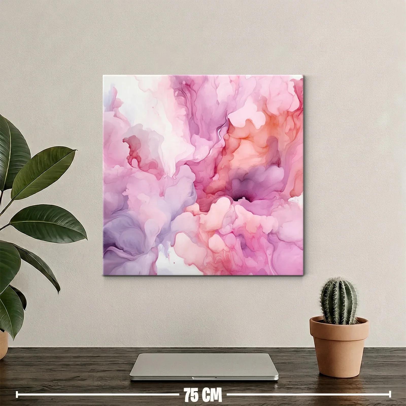 Composición abstracta en tonos rosa y violeta suaves — miniatura 2