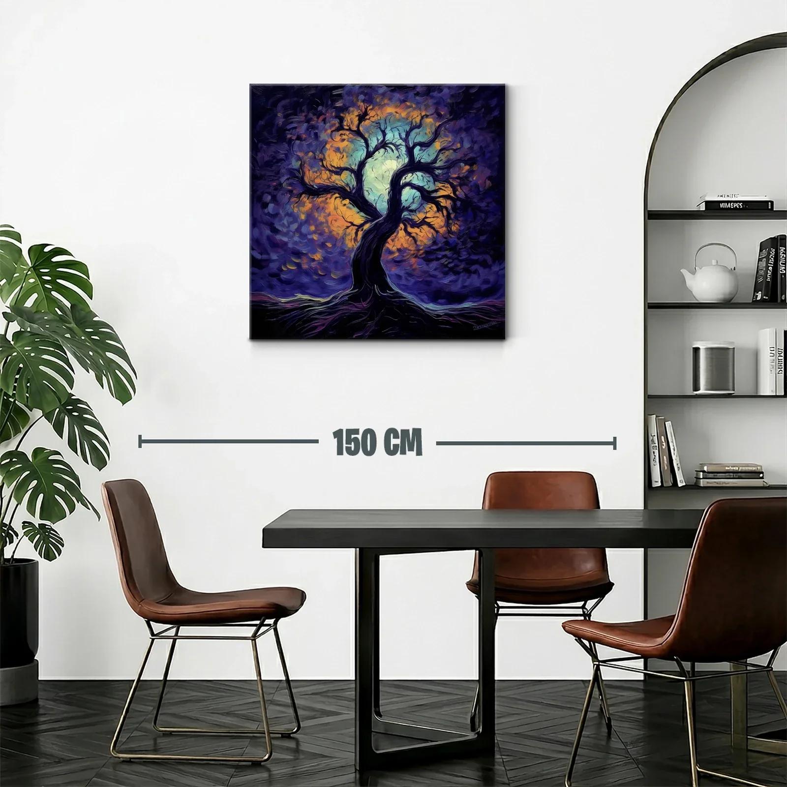 Árbol místico bajo la luz de luna vibrante — miniatura 2