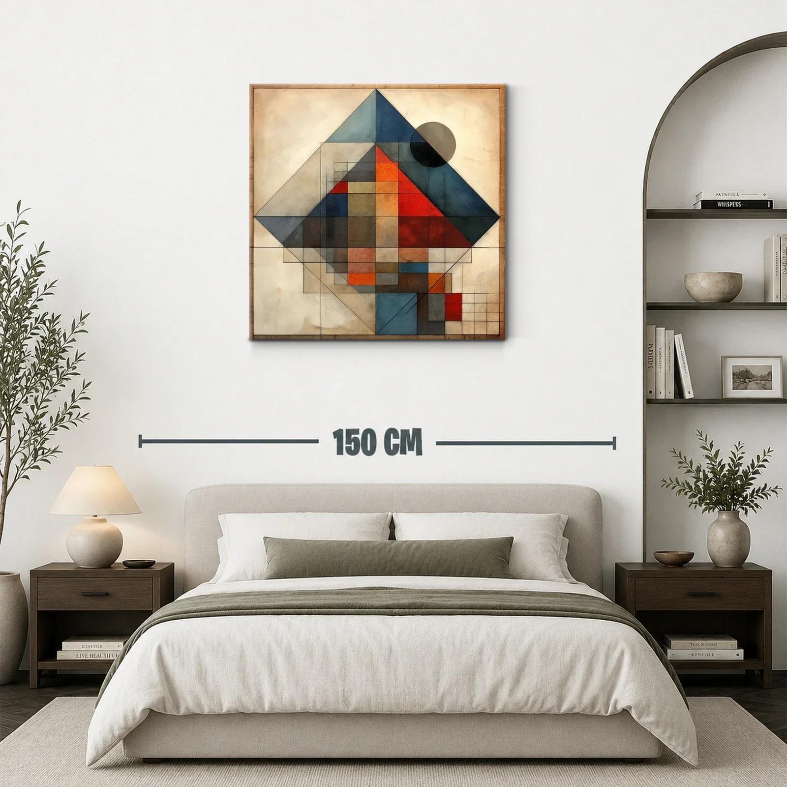 Composición geométrica con contrastes cálidos y fríos — miniatura 3