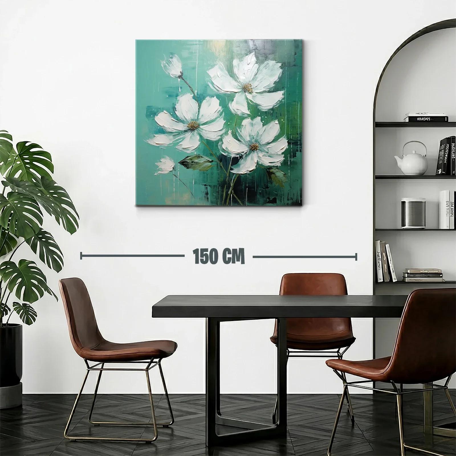 Floral delicadeza en tonos verdes y blancos — miniatura 2