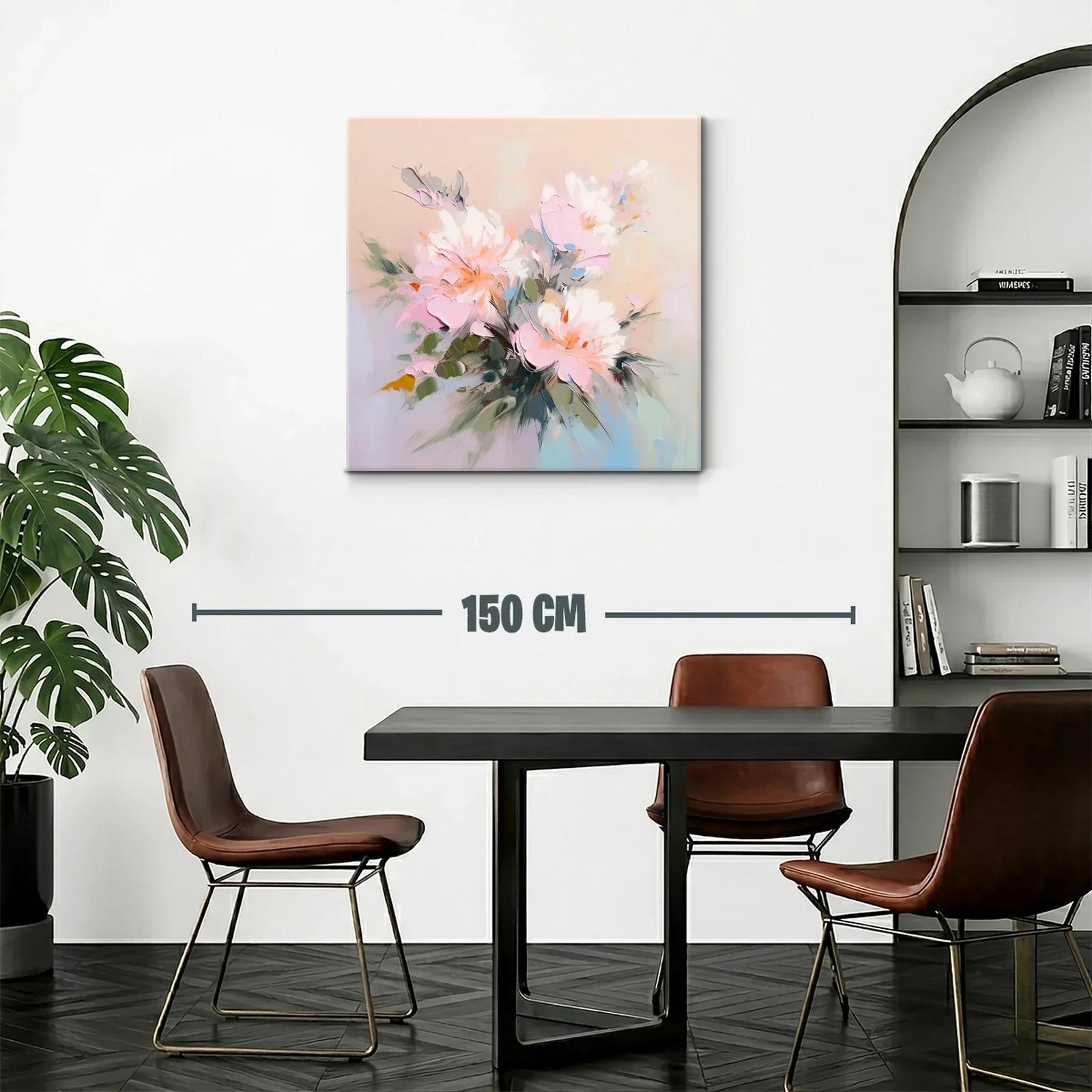 Cuadro floral con tonos pastel y pinceladas suaves — miniatura 2