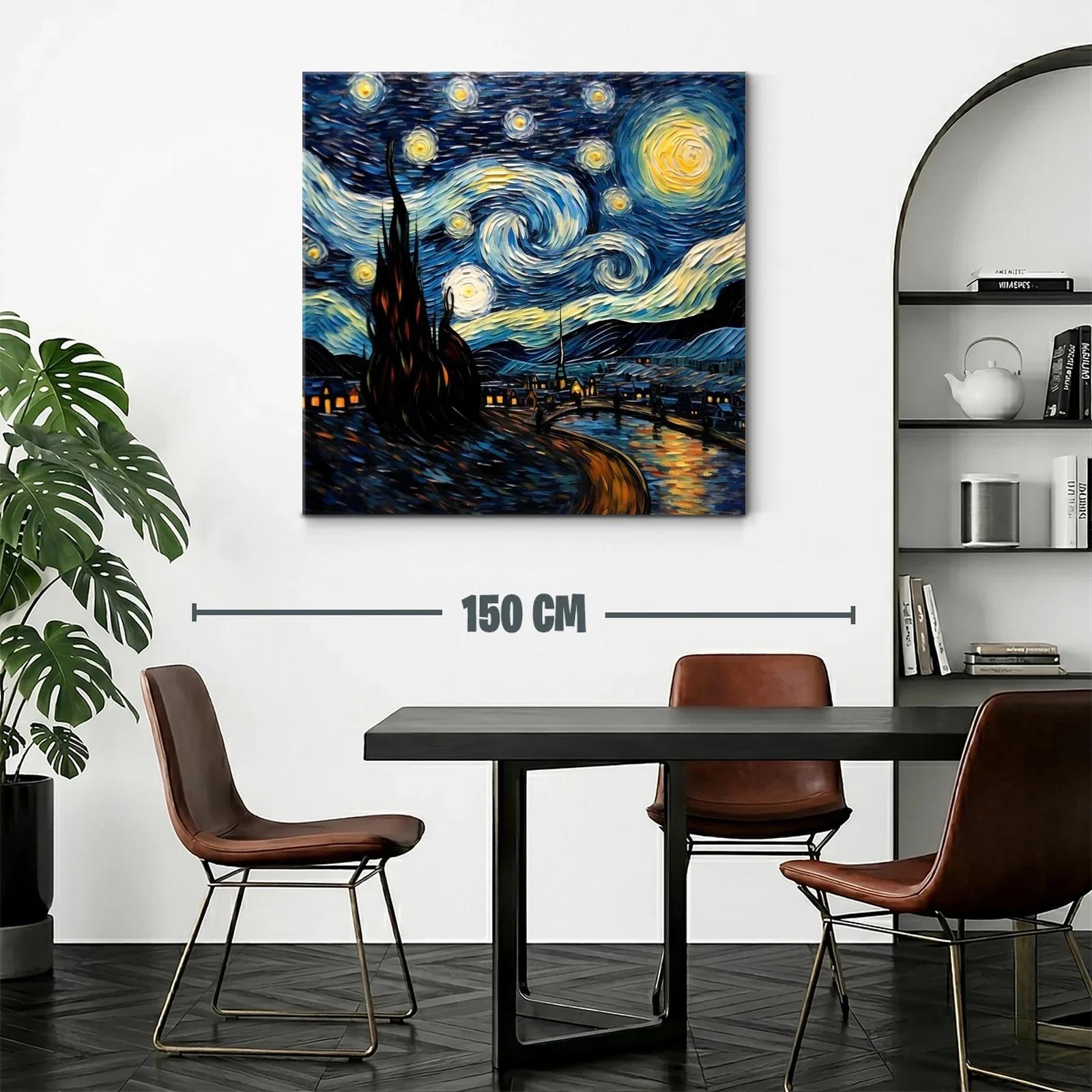 Cielo estrellado con vibrantes remolinos nocturnos — miniatura 2
