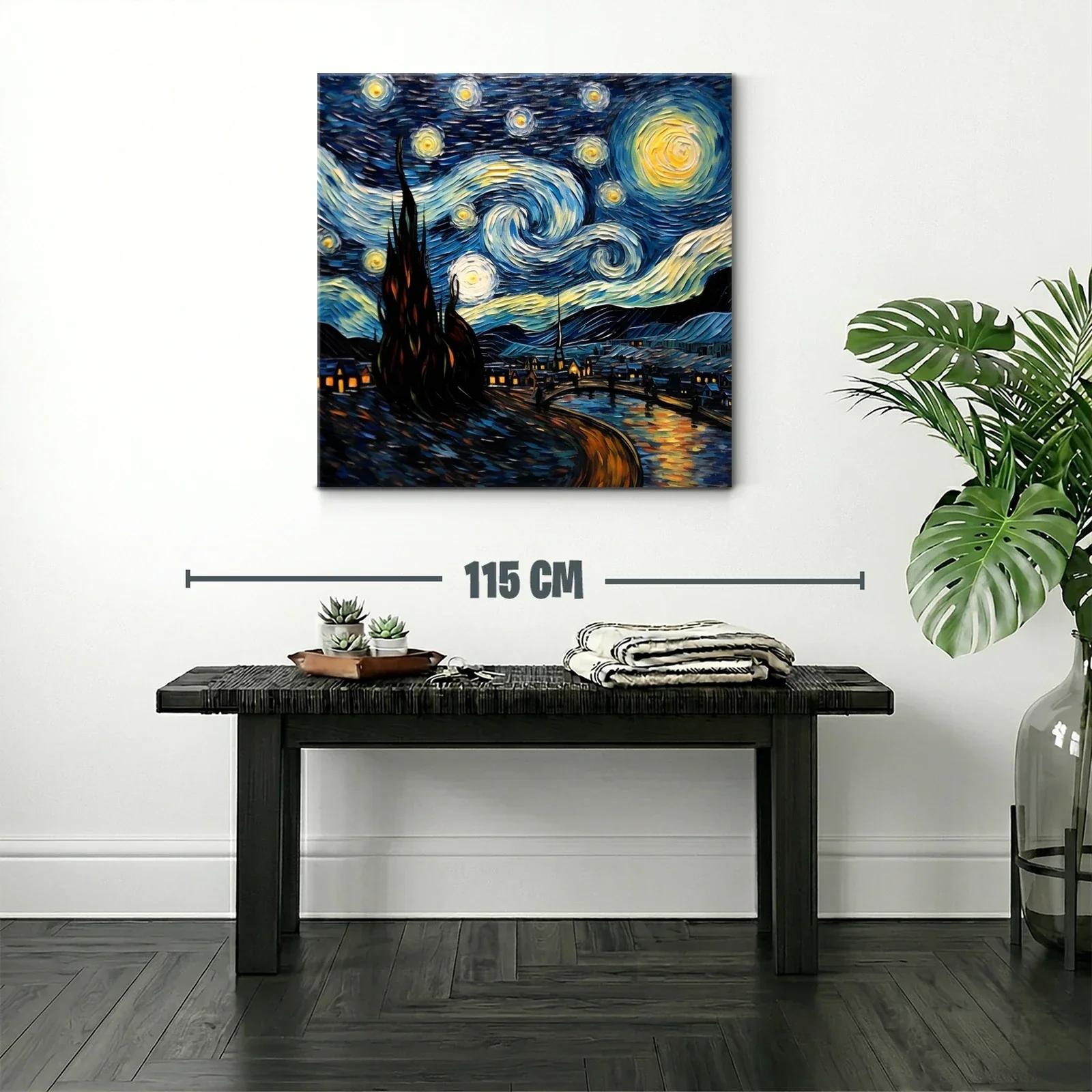 Cielo estrellado con vibrantes remolinos nocturnos — miniatura 2