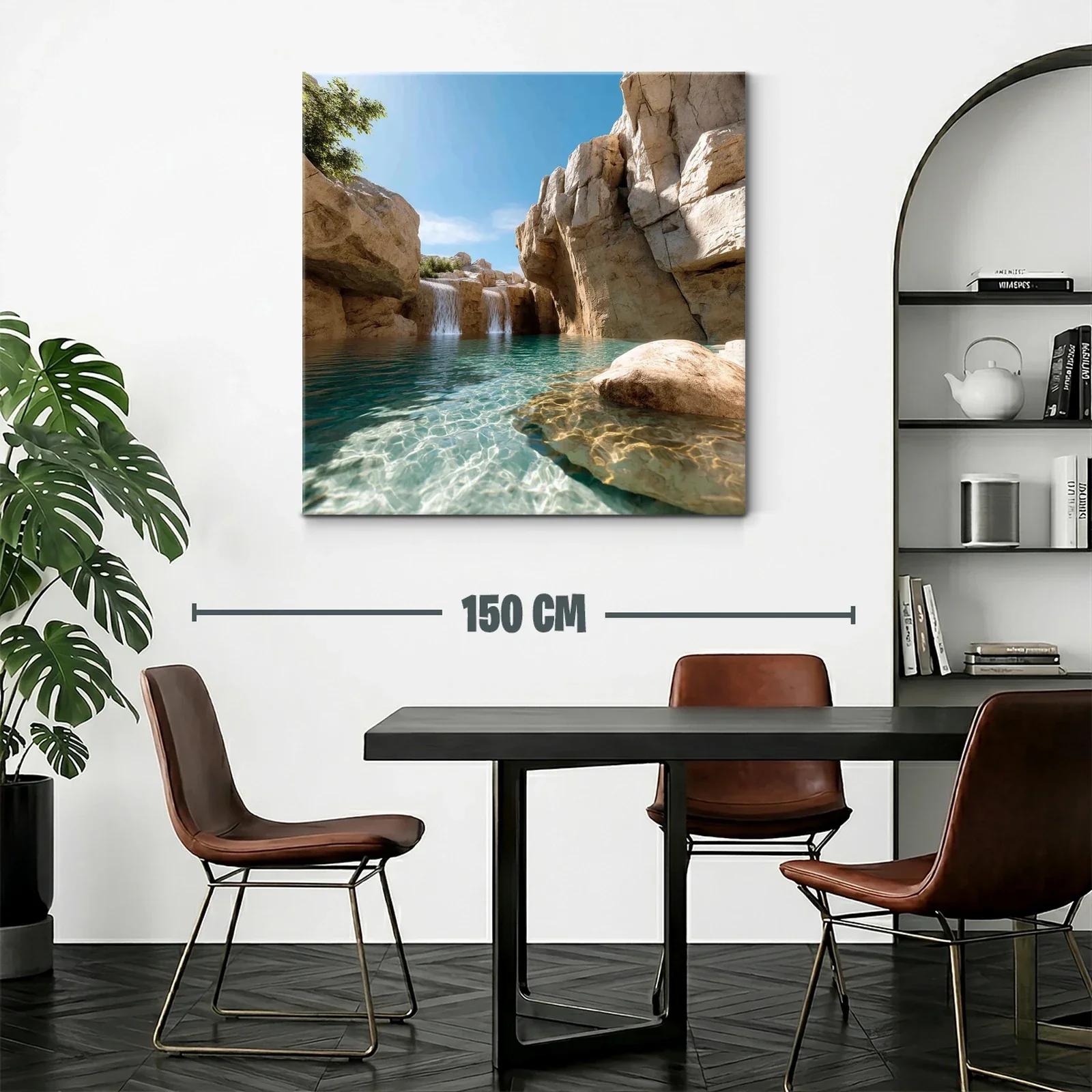 Paisaje sereno con cascada y aguas cristalinas — miniatura 2