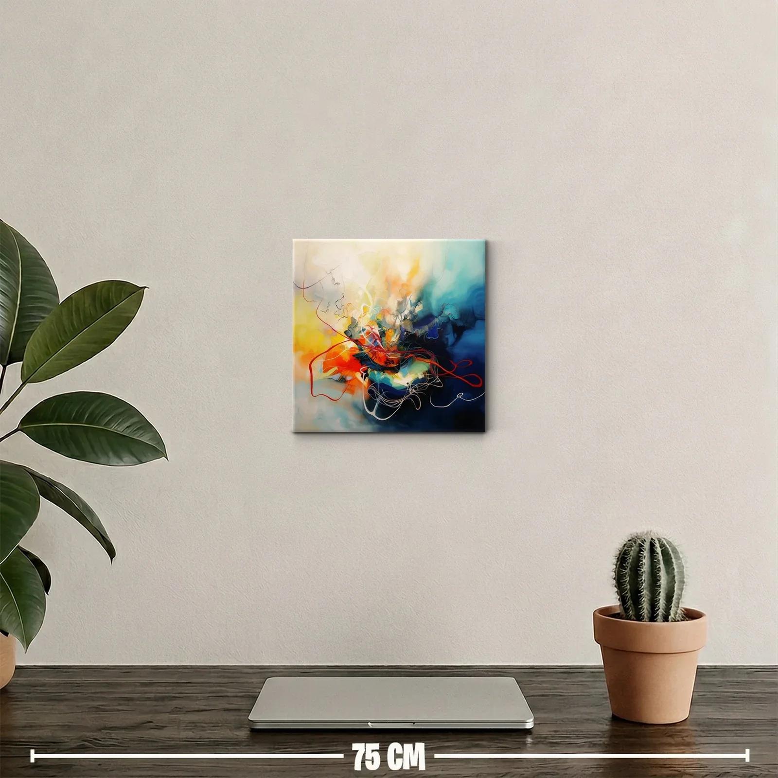 Explosión de color y energía dinámica en composición abstracta — miniatura 2