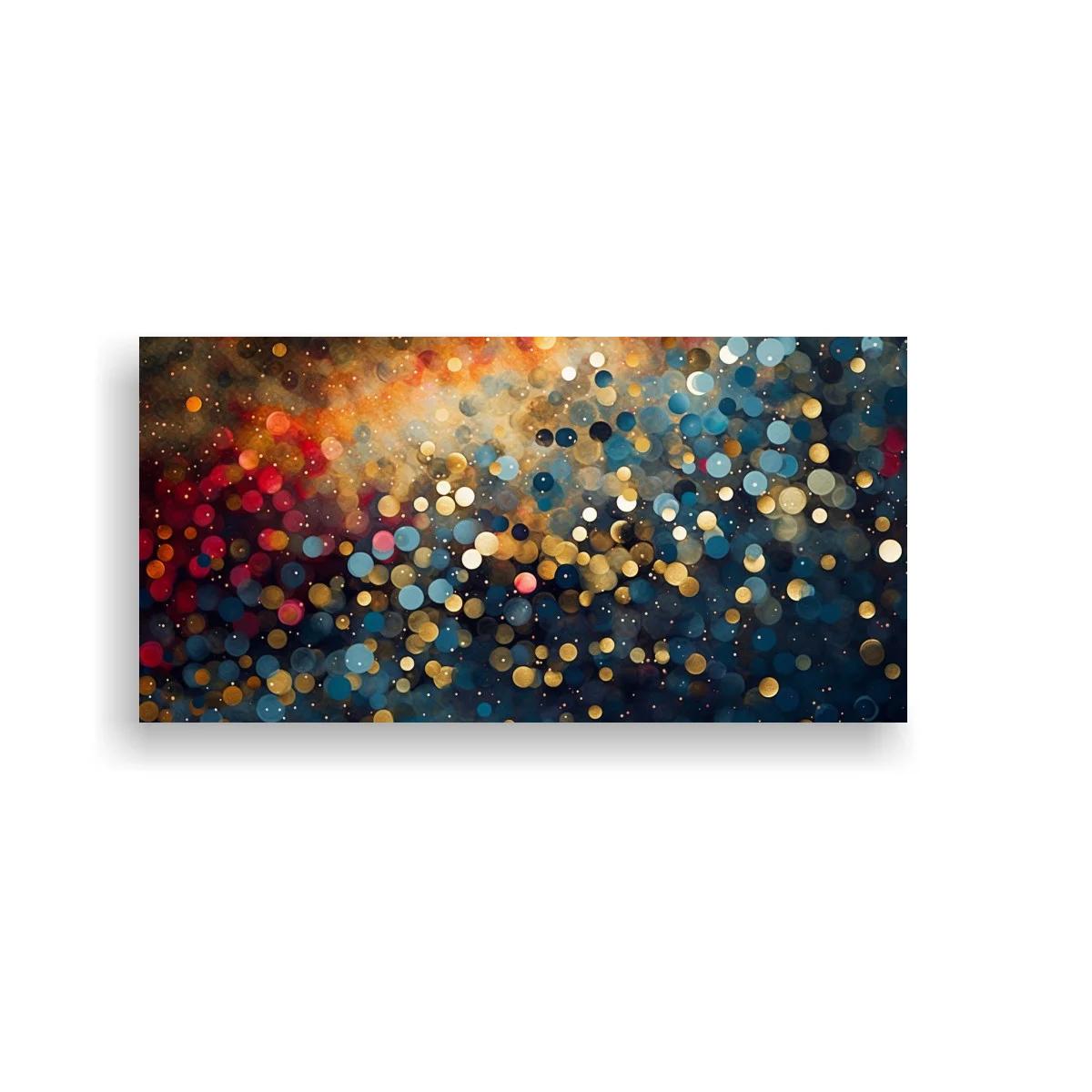 Cuadro bokeh de luces con franja cálida — imagen principal