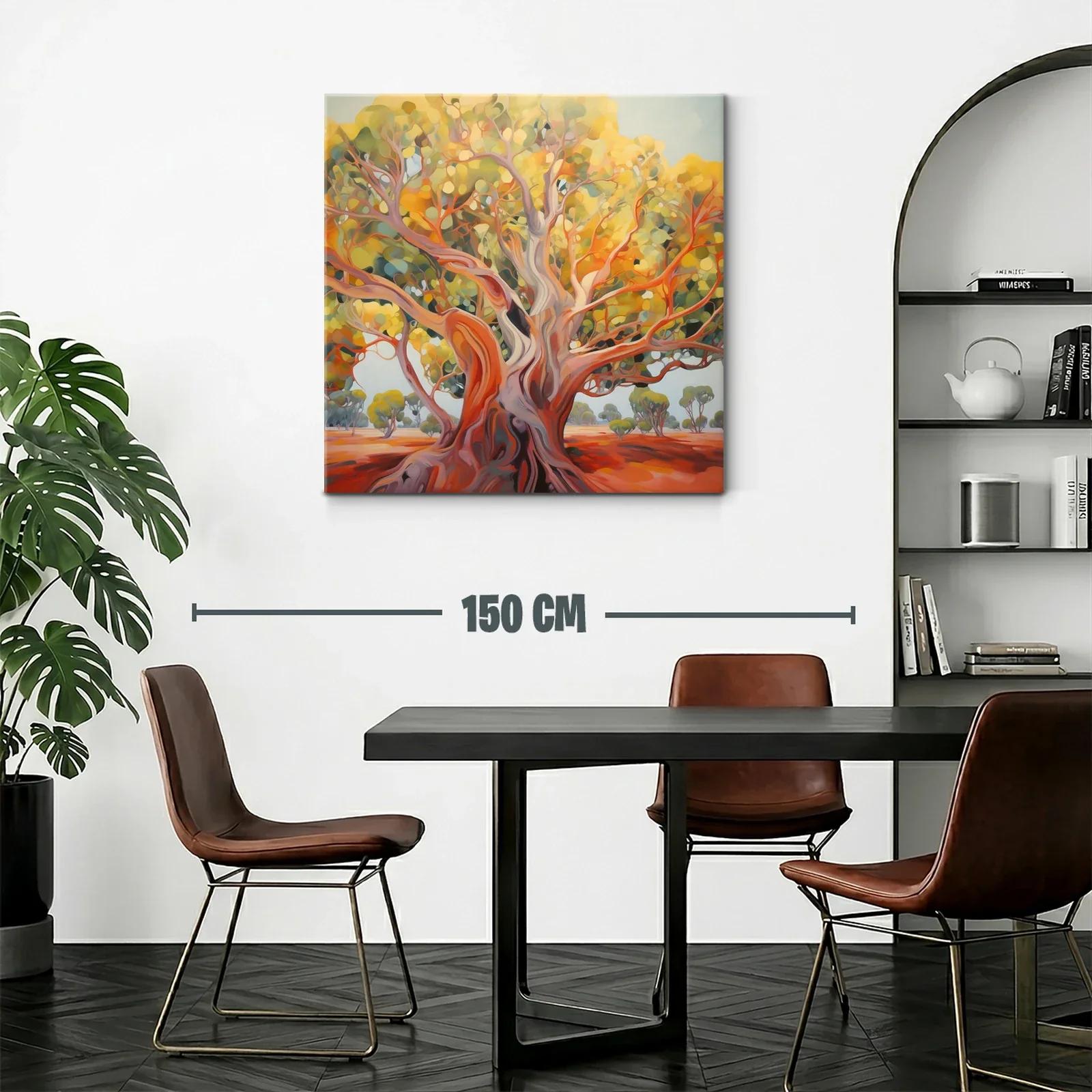 Árbol imponente con vibrantes tonos cálidos y frescos — miniatura 2