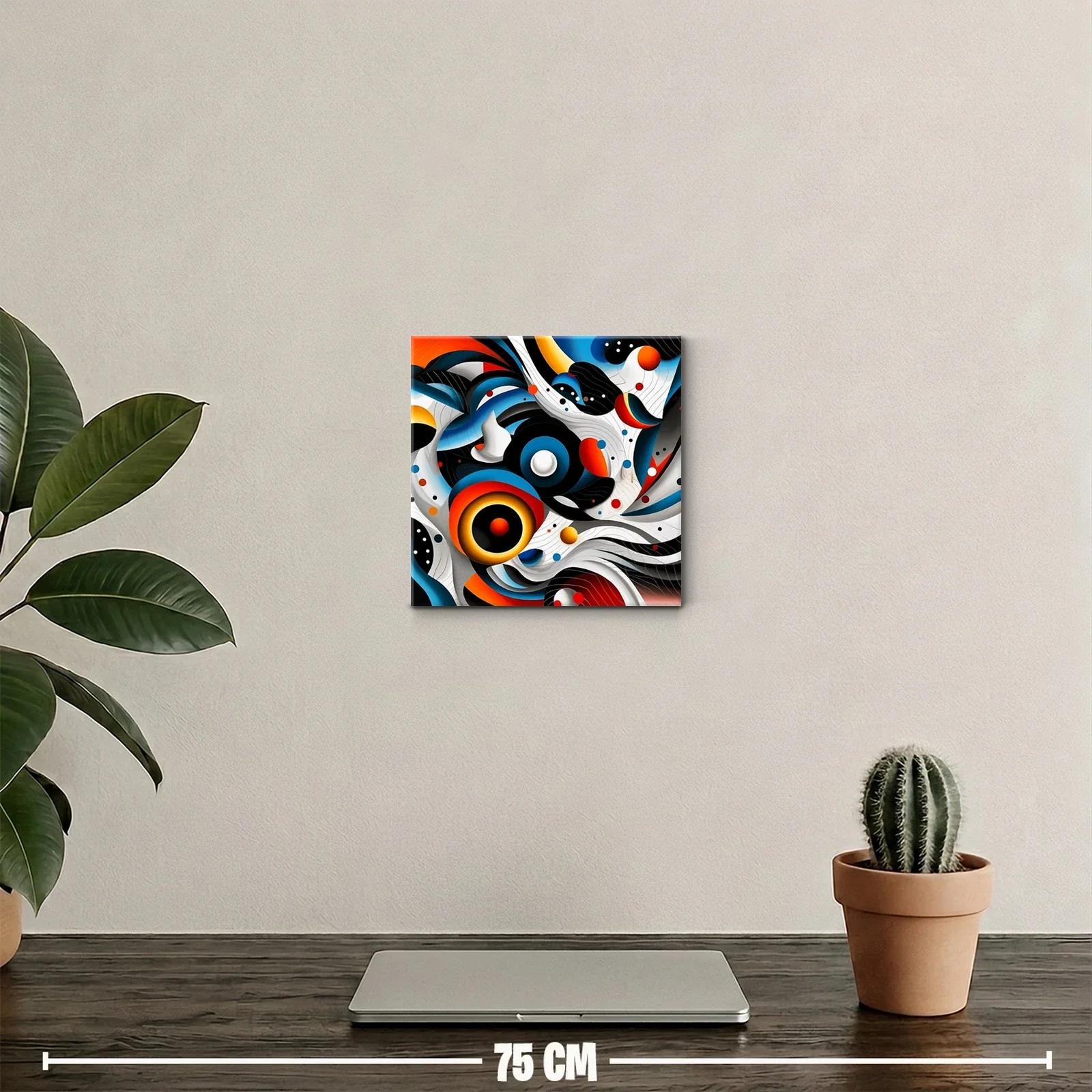 Composición abstracta dinámica con formas y colores vibrantes — miniatura 2