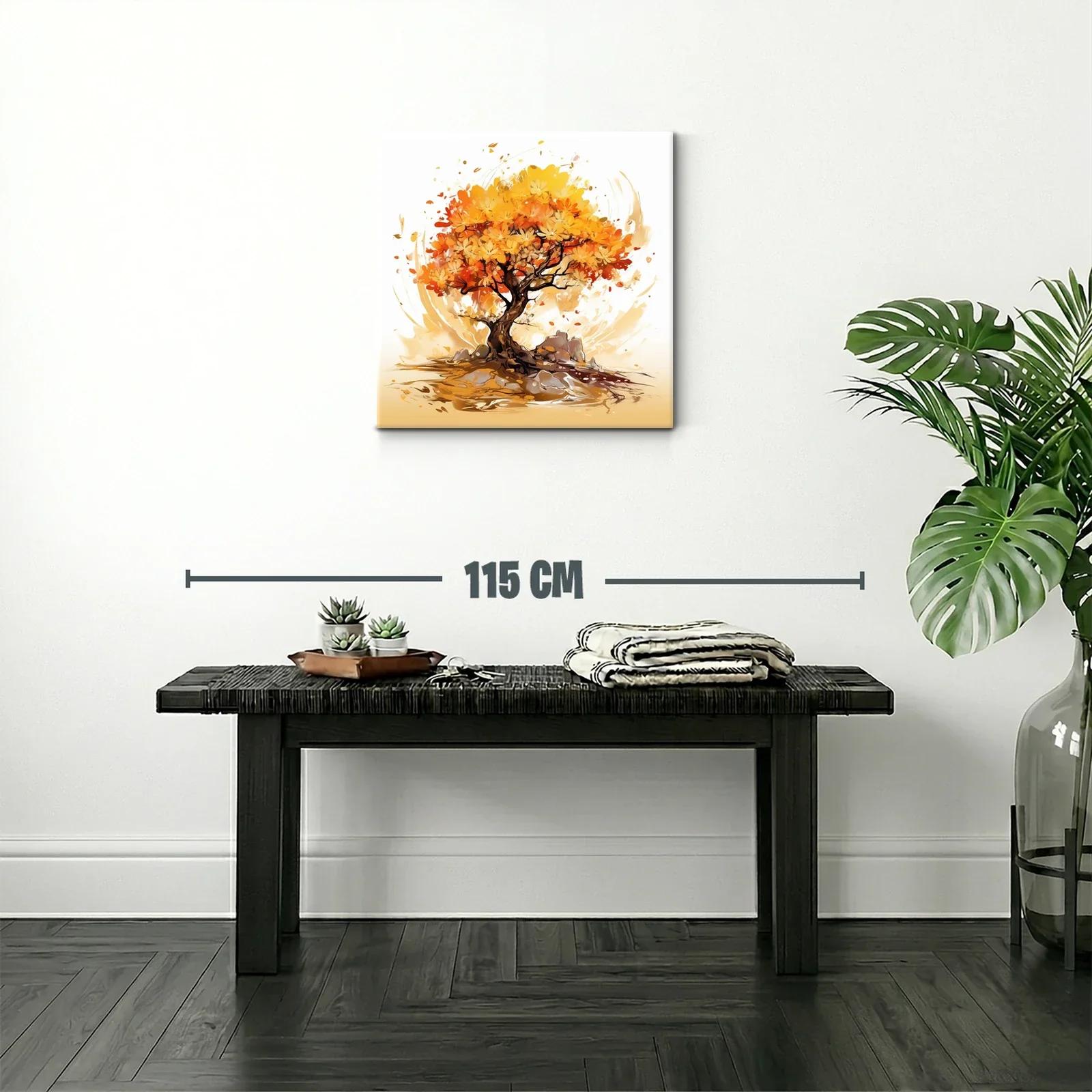 Árbol de otoño con vibrantes tonos cálidos y movimiento — miniatura 2
