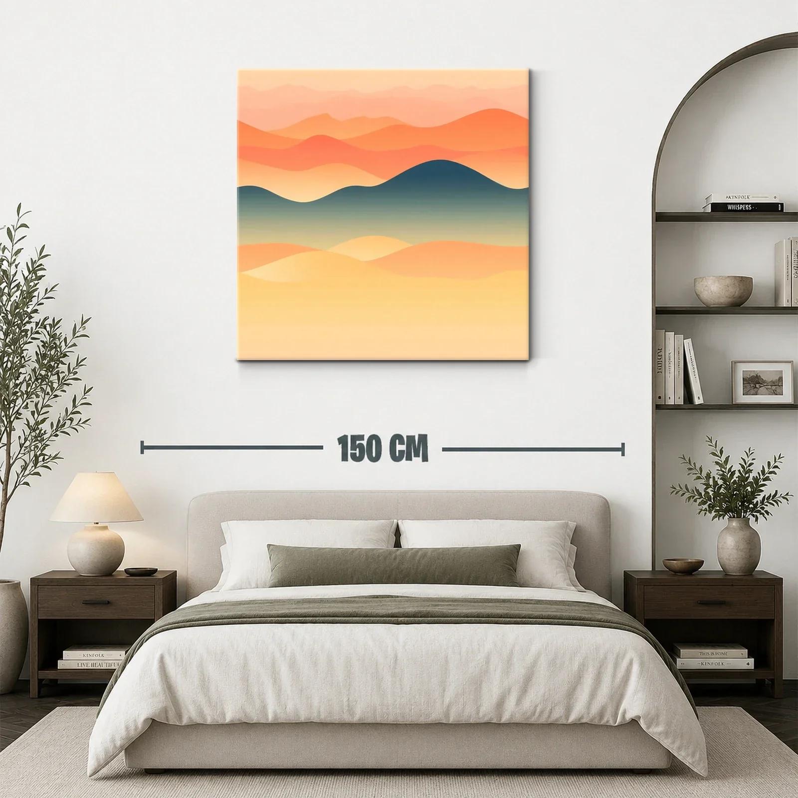 Paisaje abstracto con montañas y degradado cálido — miniatura 3