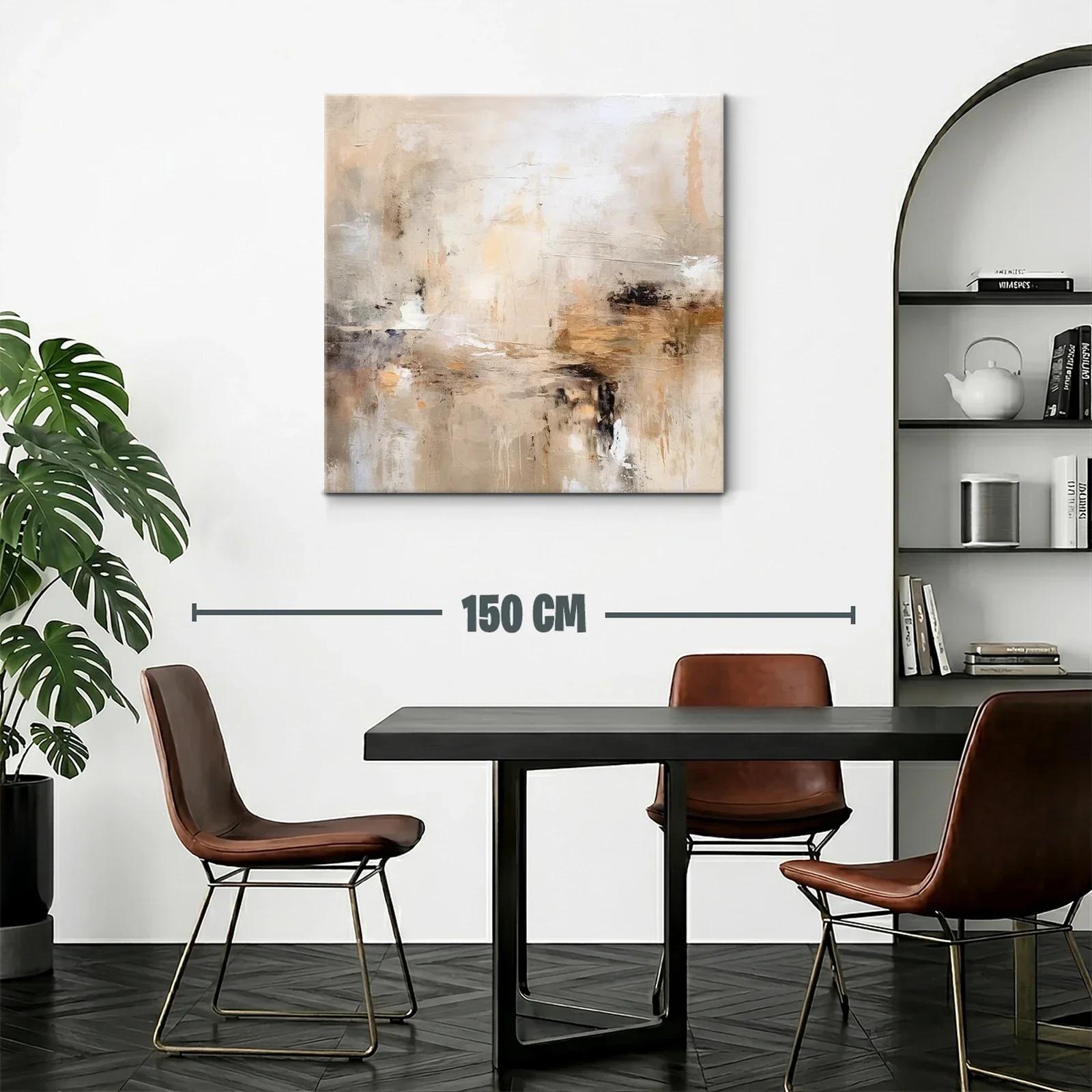 Composición abstracta en tonos cálidos y neutros — miniatura 2
