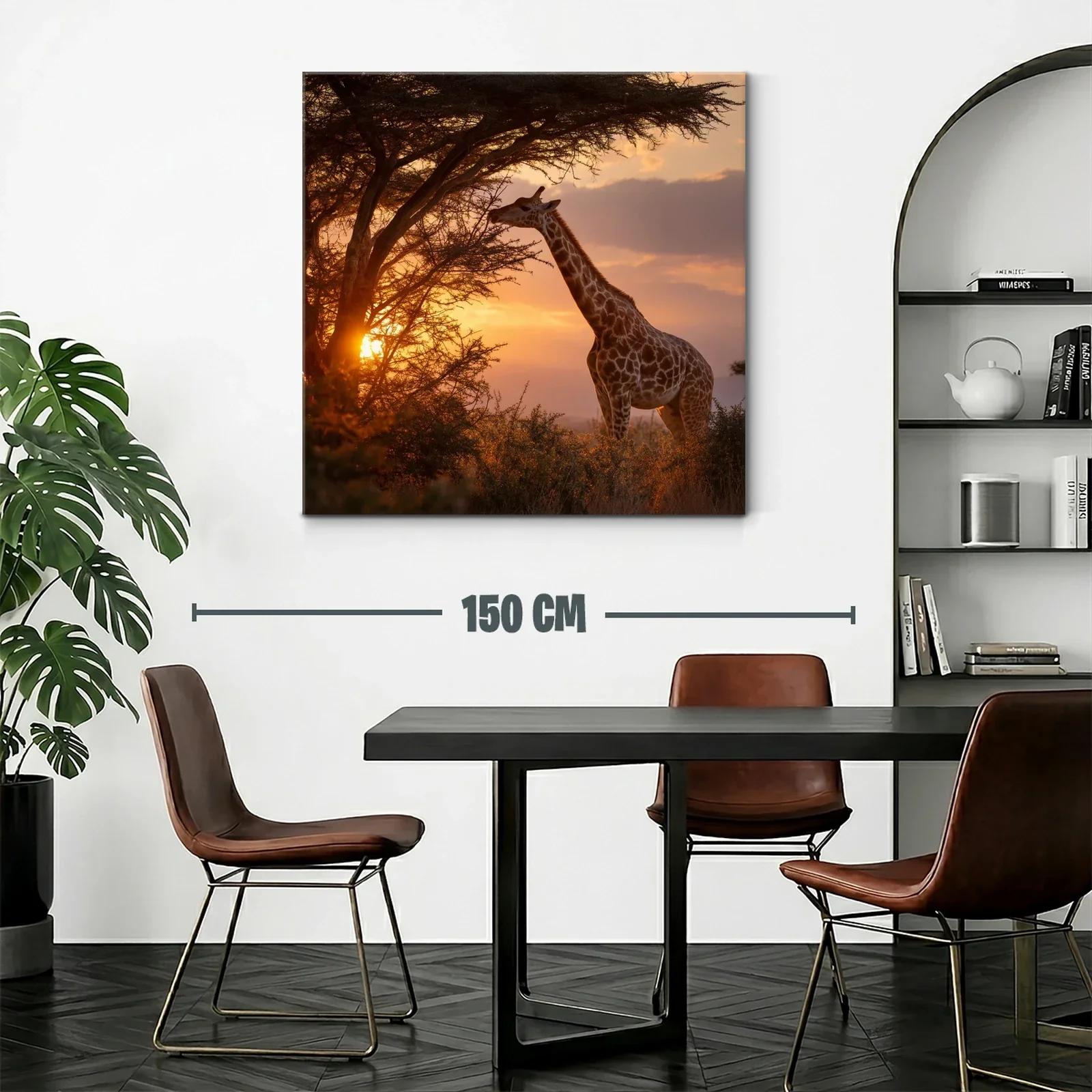 Serena jirafa al atardecer en paisaje natural — miniatura 2
