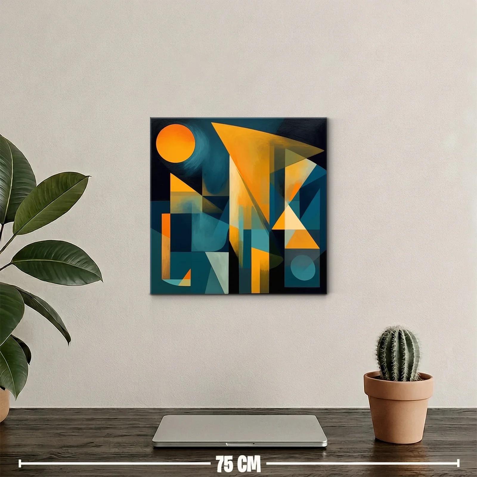 Composición abstracta con formas geométricas y tonos cálidos — miniatura 2