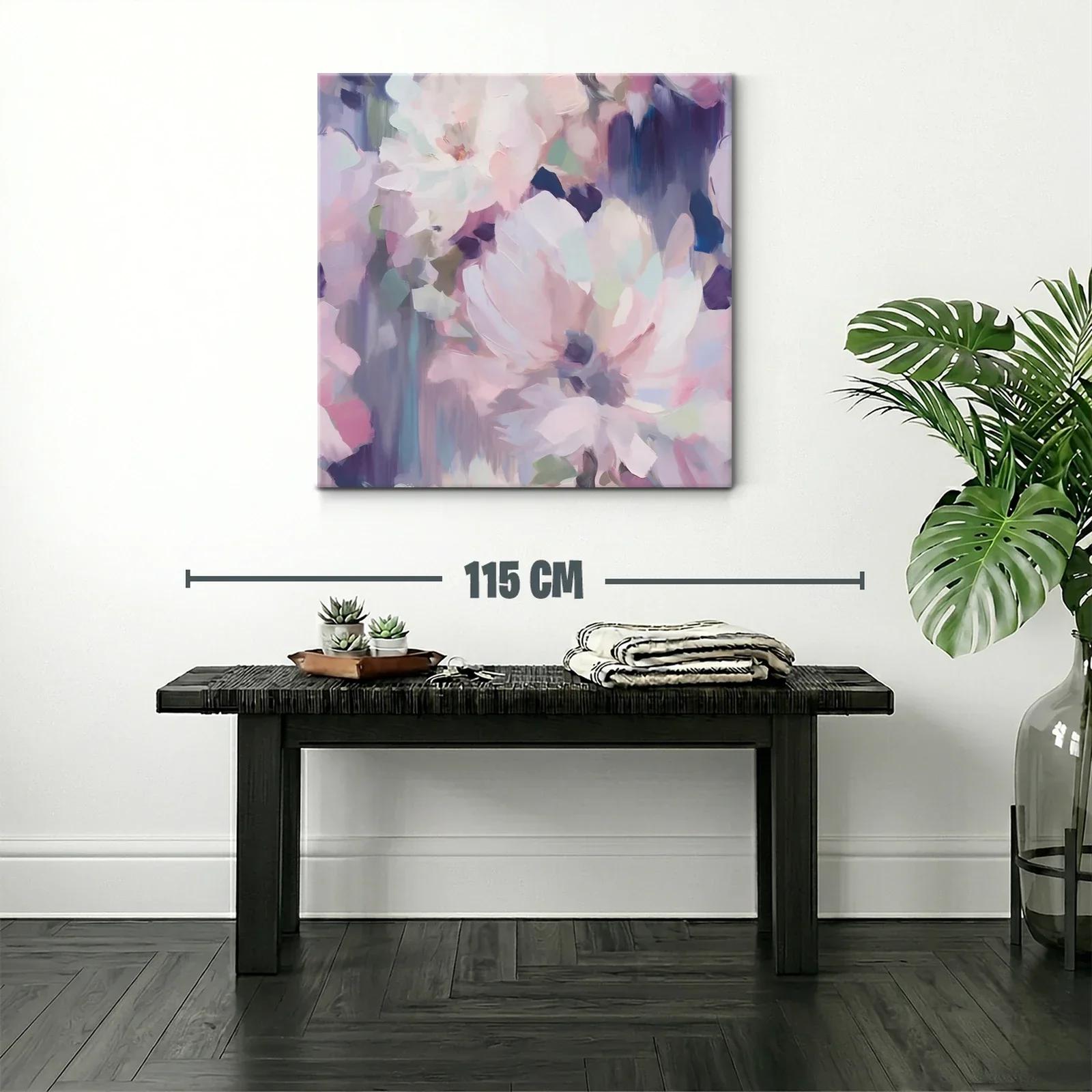 Cuadro floral en tonos pastel para ambiente elegante — miniatura 2