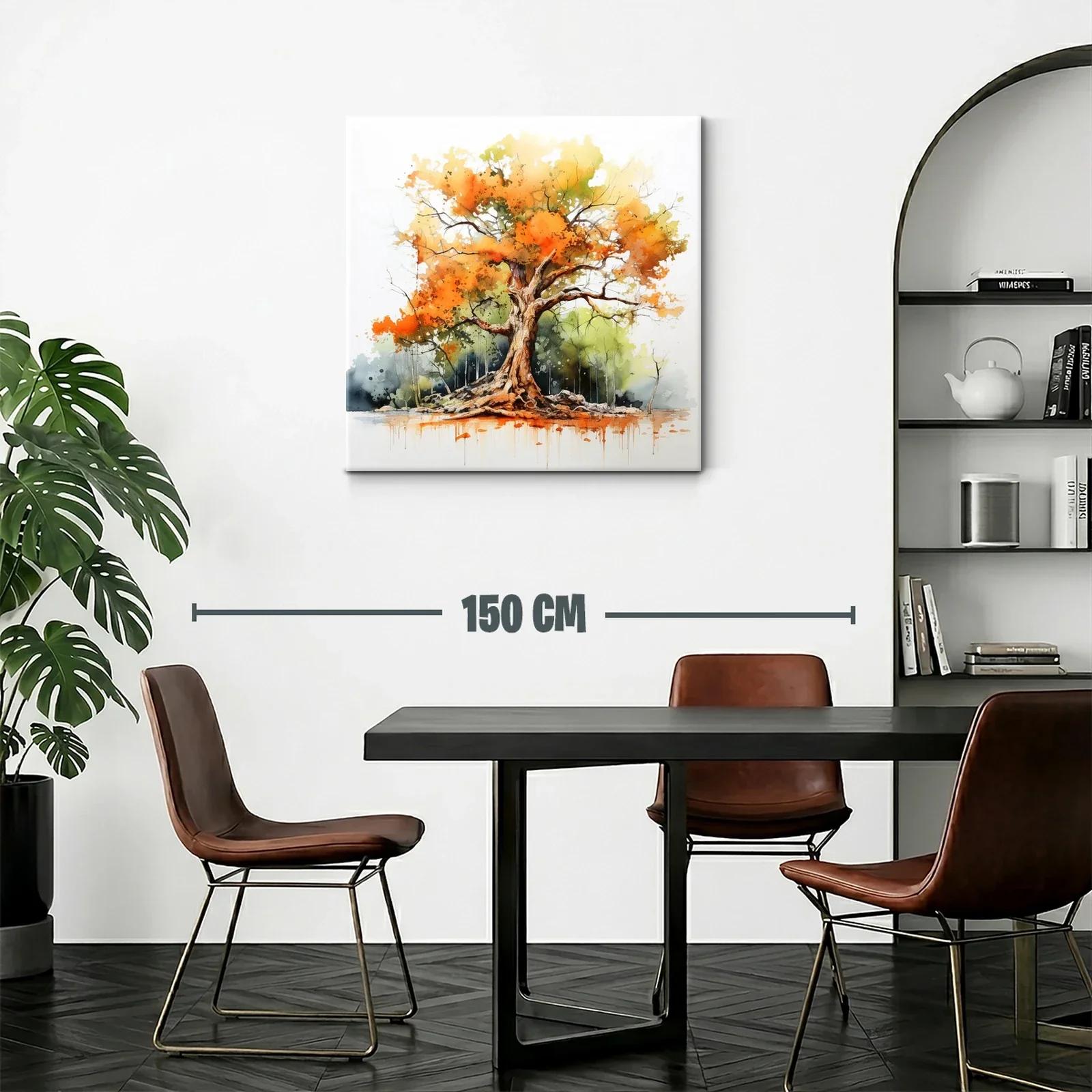 Árbol otoñal con tonos cálidos y vibrantes — miniatura 2
