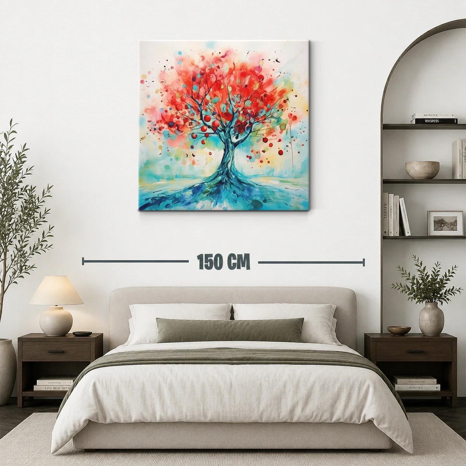 Árbol vibrante en tonos cálidos y fríos — miniatura 3
