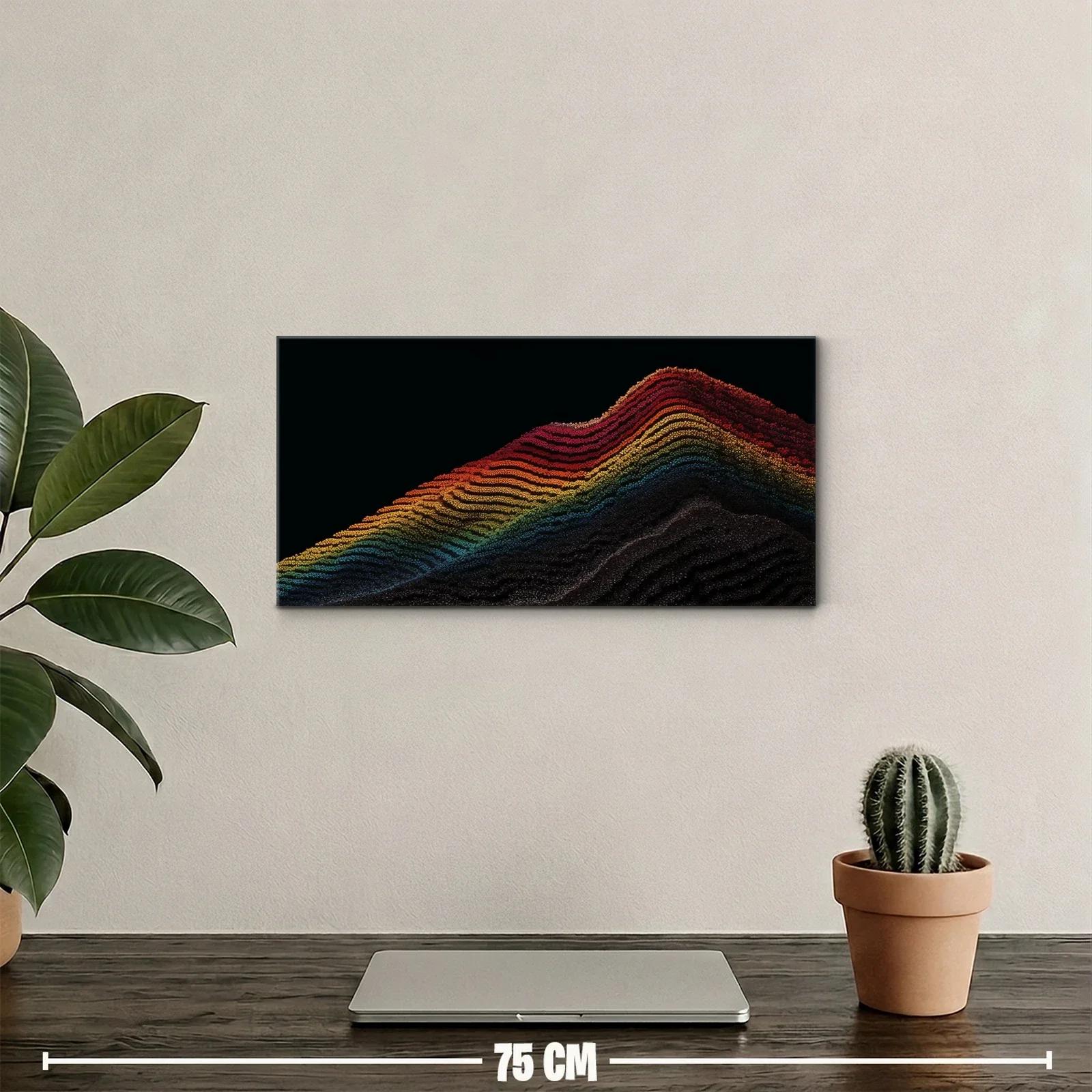 Cuadro ondas topográficas multicolor con cresta elevada — miniatura 2