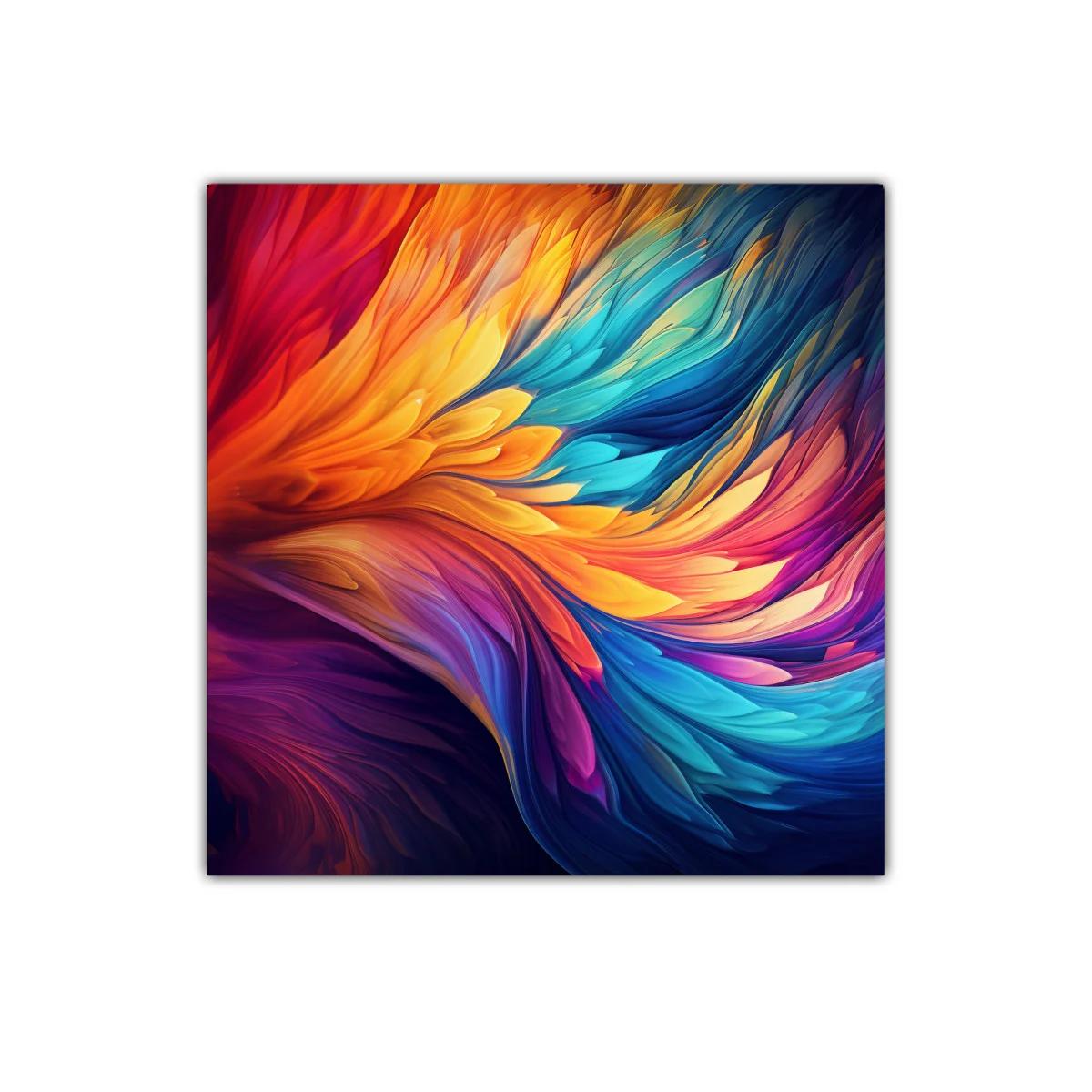 Arte abstracto vibrante con formas fluidas en colores intensos — miniatura 1