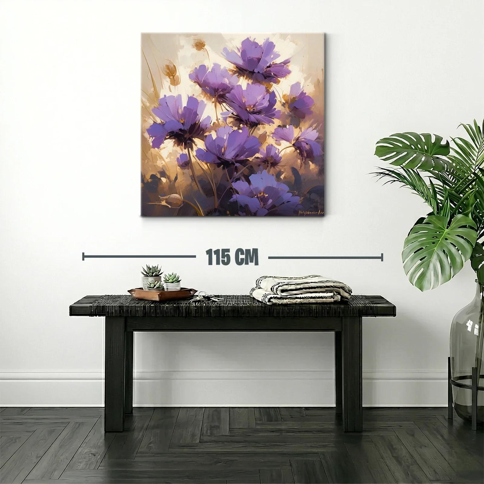 Flores lilas vibrantes con fondo cálido y luminoso — miniatura 2