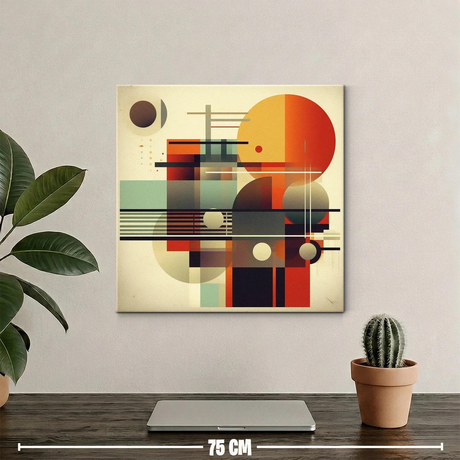 Composición geométrica abstracta en tonos cálidos y neutros — miniatura 2