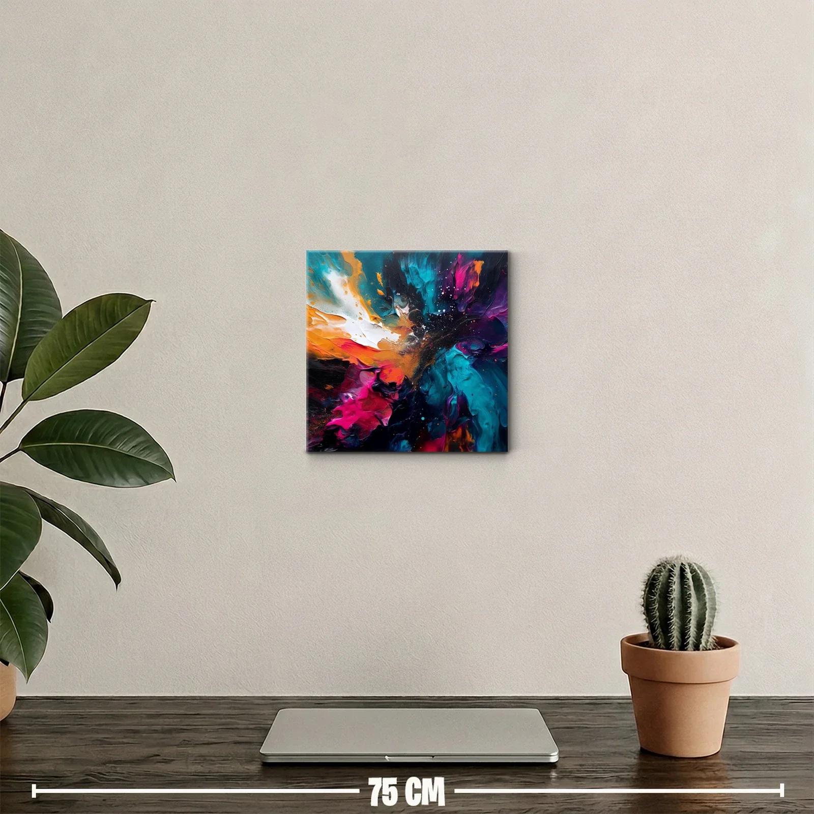 Composición abstracta con explosión de color vibrante y contraste dinámico — miniatura 2