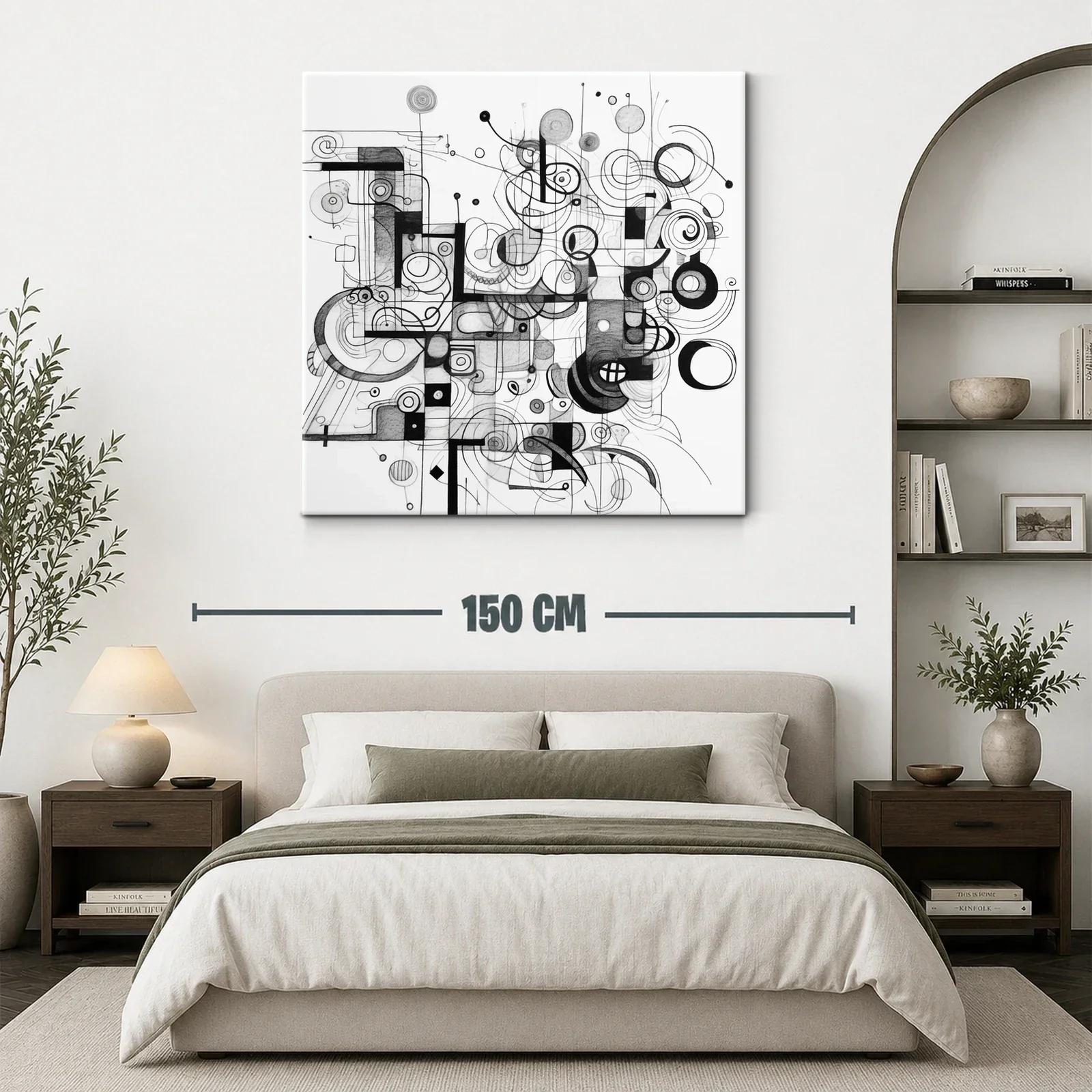 Composición abstracta en líneas y formas geométricas — miniatura 3