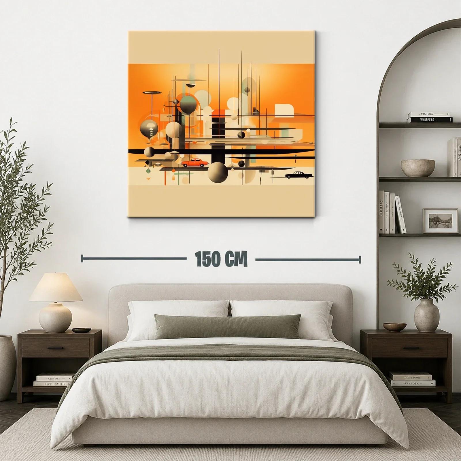 Composición abstracta urbana en tonos cálidos y neutros — miniatura 3