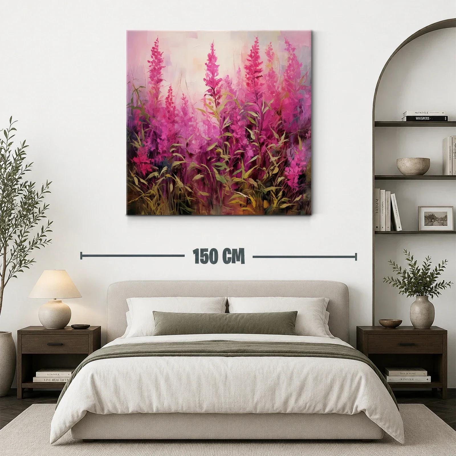 Cuadro con flores fucsias que transmiten energía y vitalidad — miniatura 3
