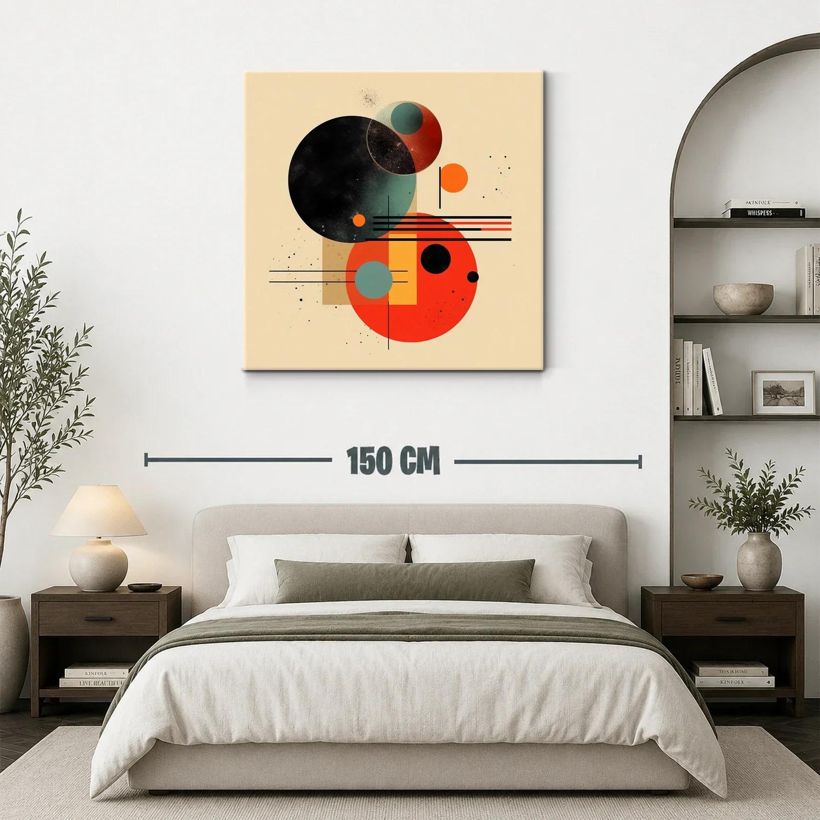 Composición geométrica en tonos cálidos y contrastes vivos — miniatura 3