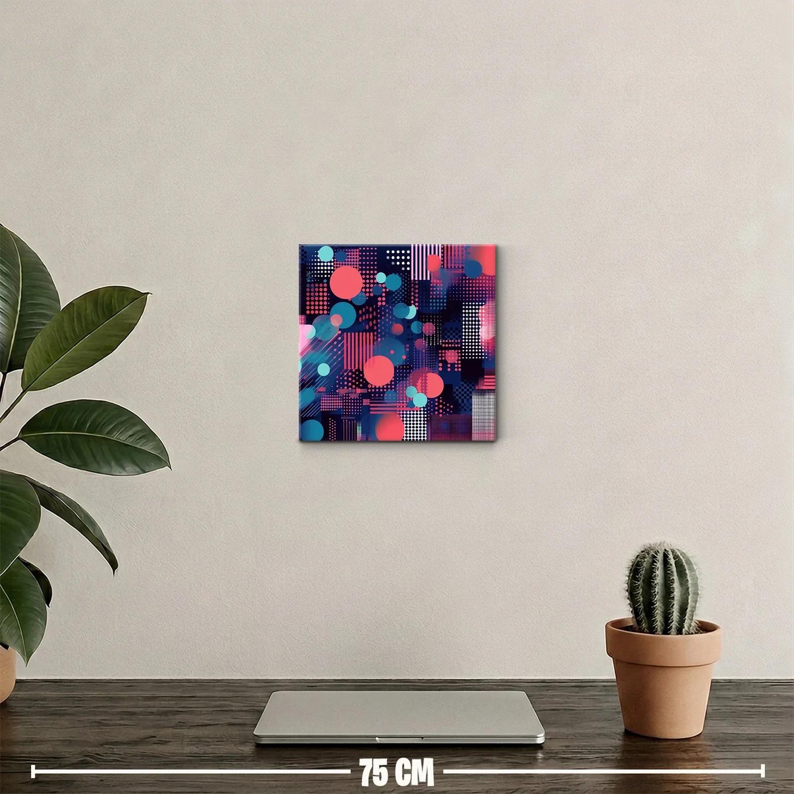 Composición abstracta con círculos y puntos en tonos vibrantes — miniatura 2