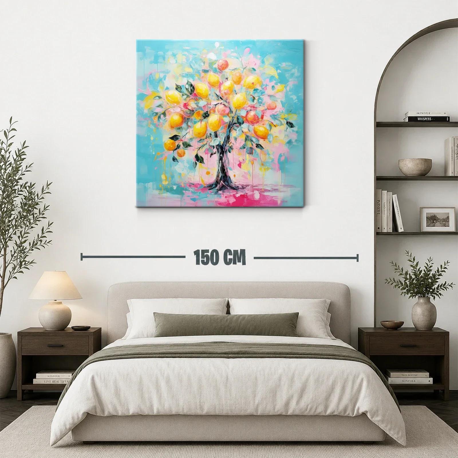 Árbol vibrante con frutos en tonos pastel y azul cielo — miniatura 3