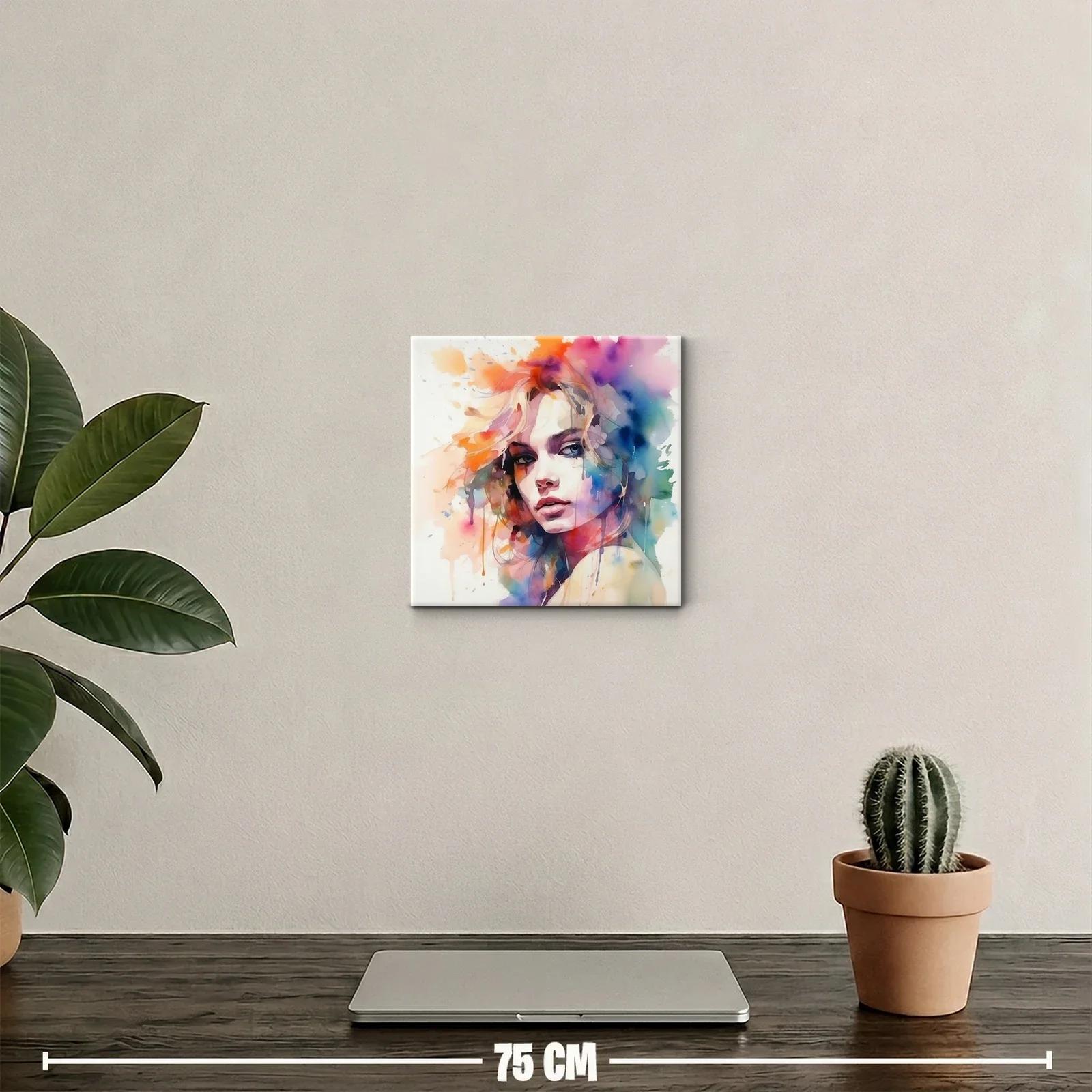Retrato femenino vibrante con explosión de color — miniatura 2