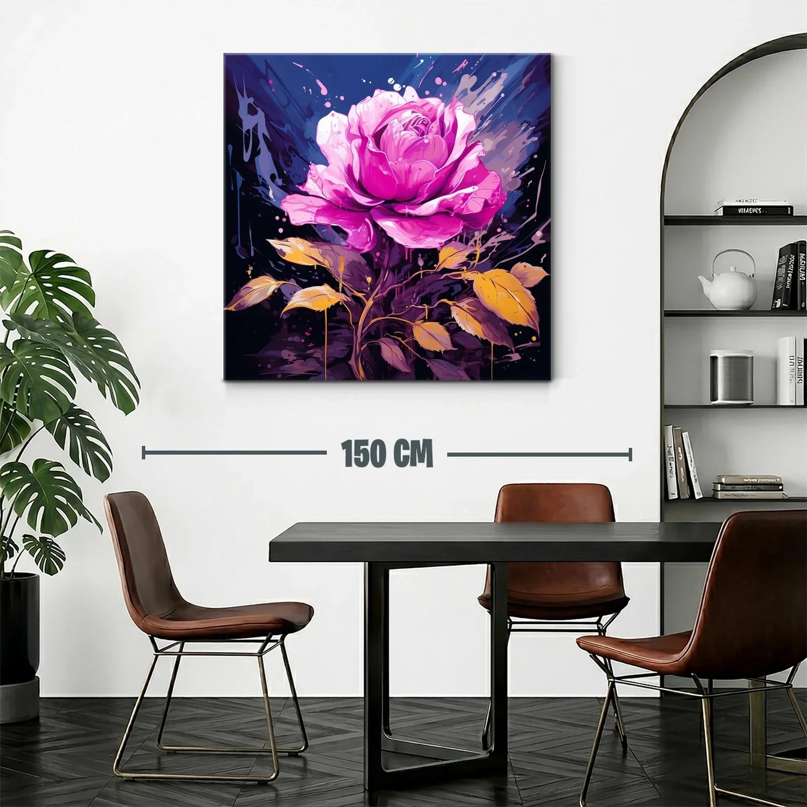 Flor vibrante en tonos rosas y amarillos sobre fondo oscuro — miniatura 2