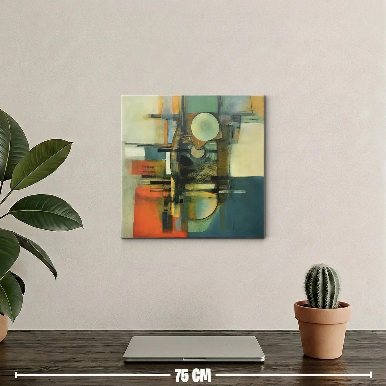 Composición abstracta con formas geométricas y tonos cálidos — miniatura 2