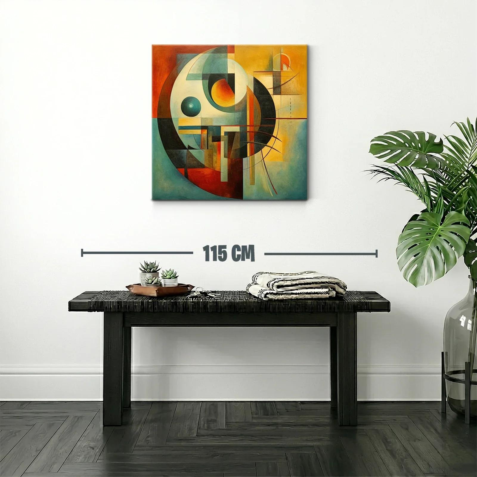 Composición abstracta con tonos cálidos y geométricos — miniatura 2