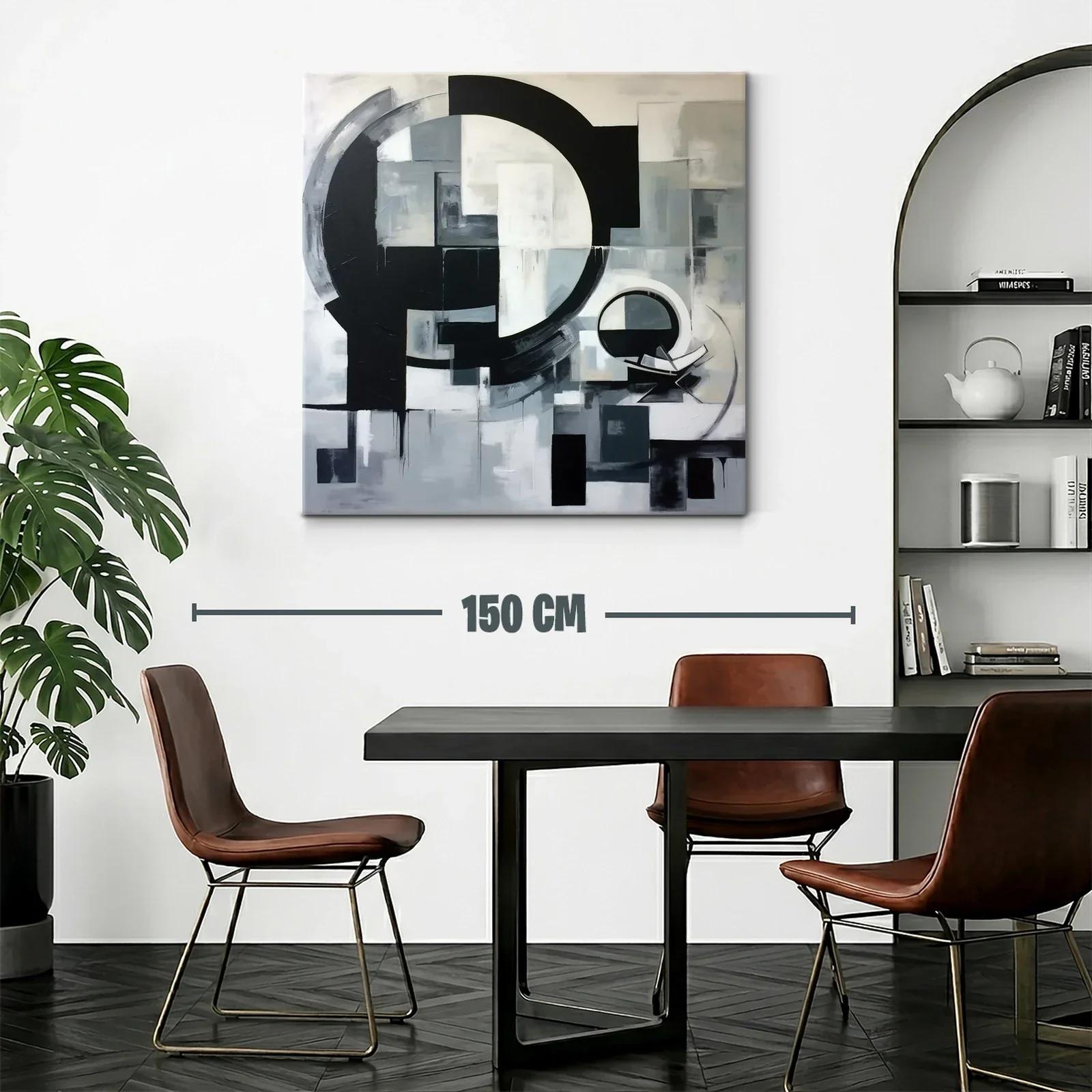 Composición abstracta con círculos y tonos neutros — miniatura 2